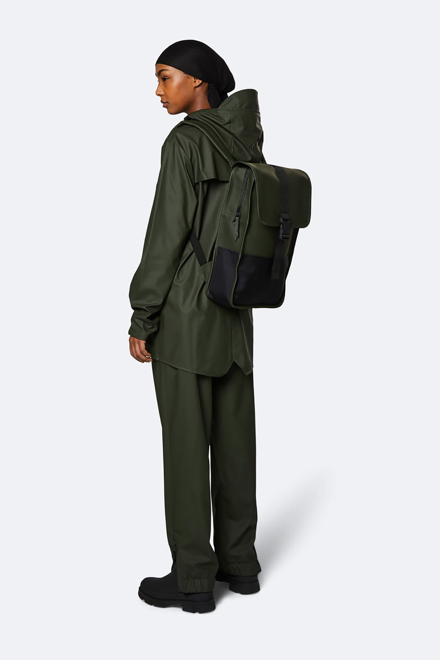 [RAINS] Buckle Backpack Mini Green_RAINS