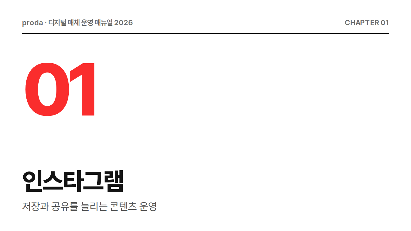 인스타그램 운영 매뉴얼