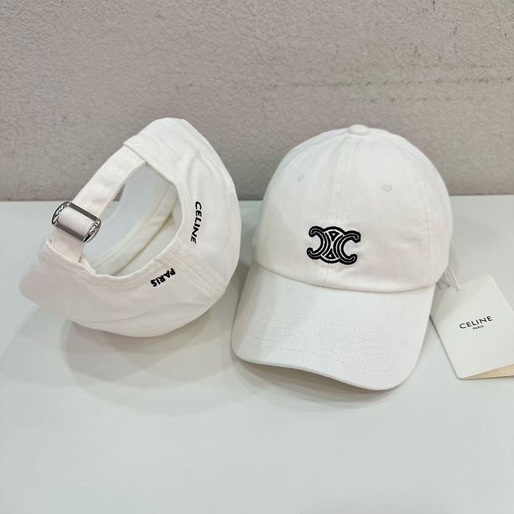 셀린느 트리옹프 자수 코튼 트윌 비비안 캡