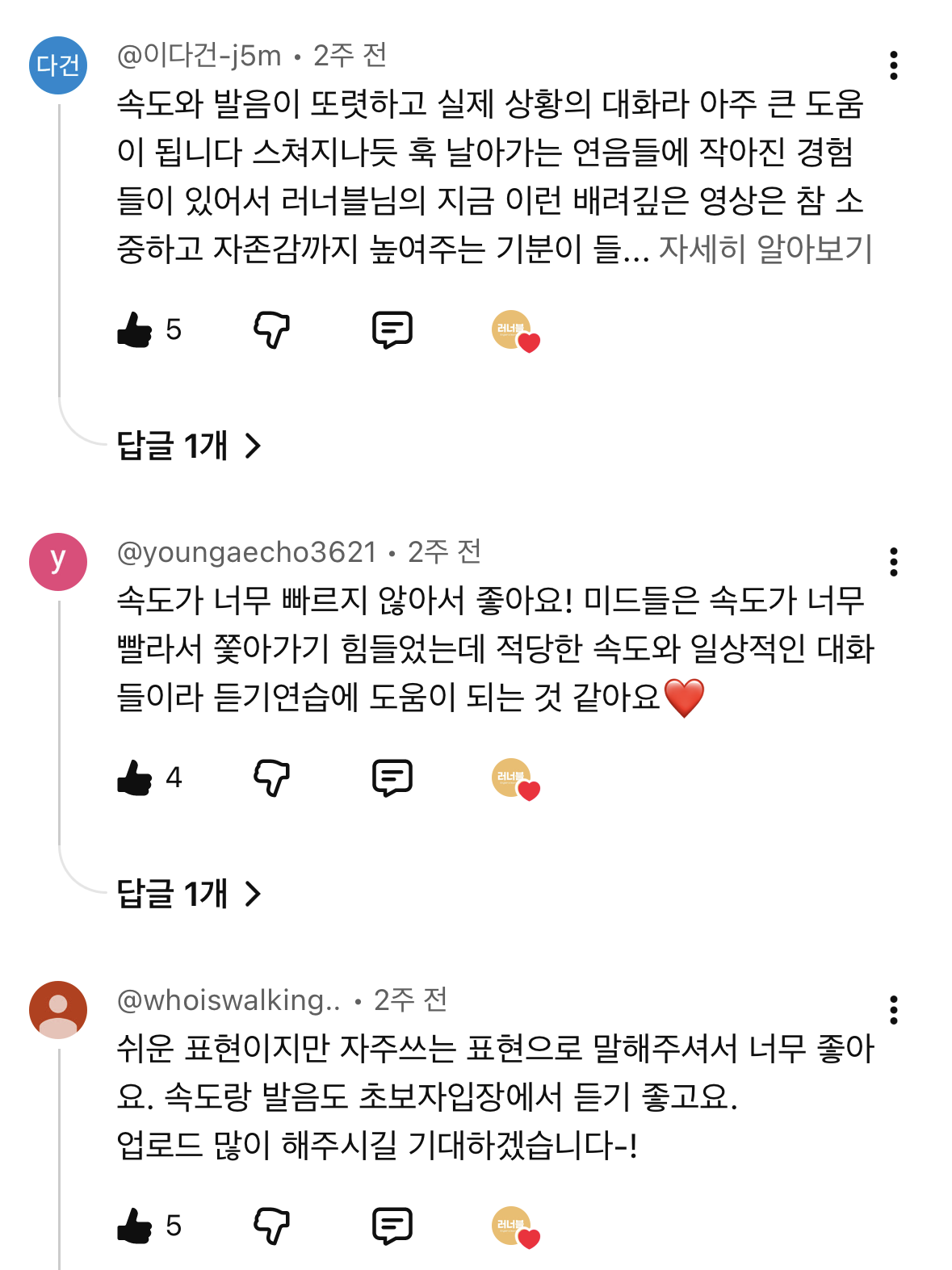 러너블 유튜브 댓글 반응.jpg