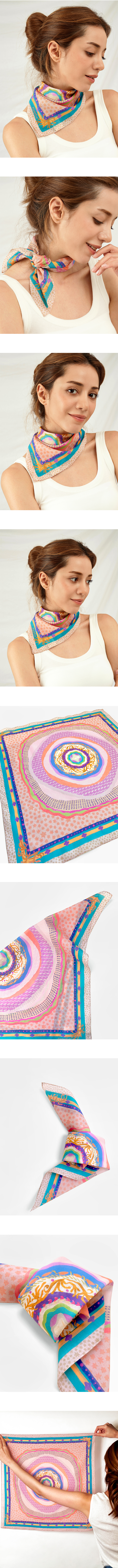 The Sea life Cotton Square Scarf 더 씨 라이프 코튼 스퀘어 스카프