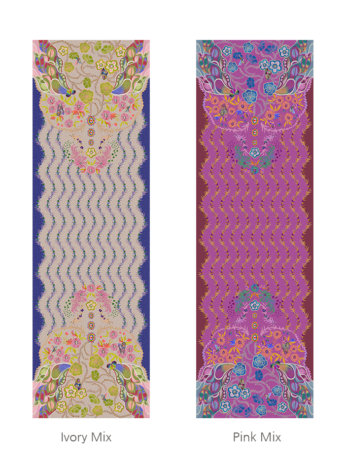 In My Jungle Silk Cotton Long Scarf 인 마이 정글 실크 코튼 롱 스카프