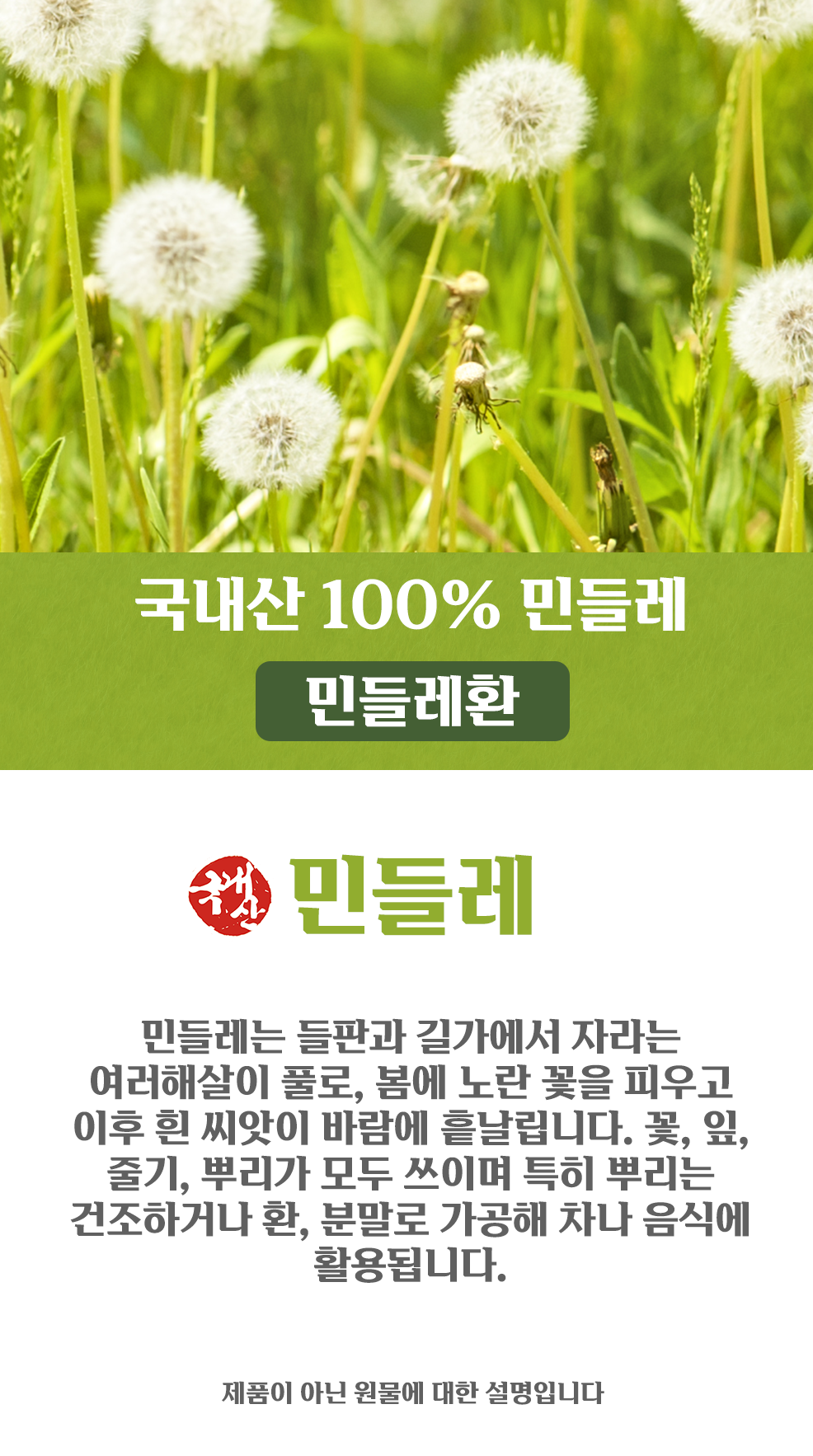 민들레환 500g