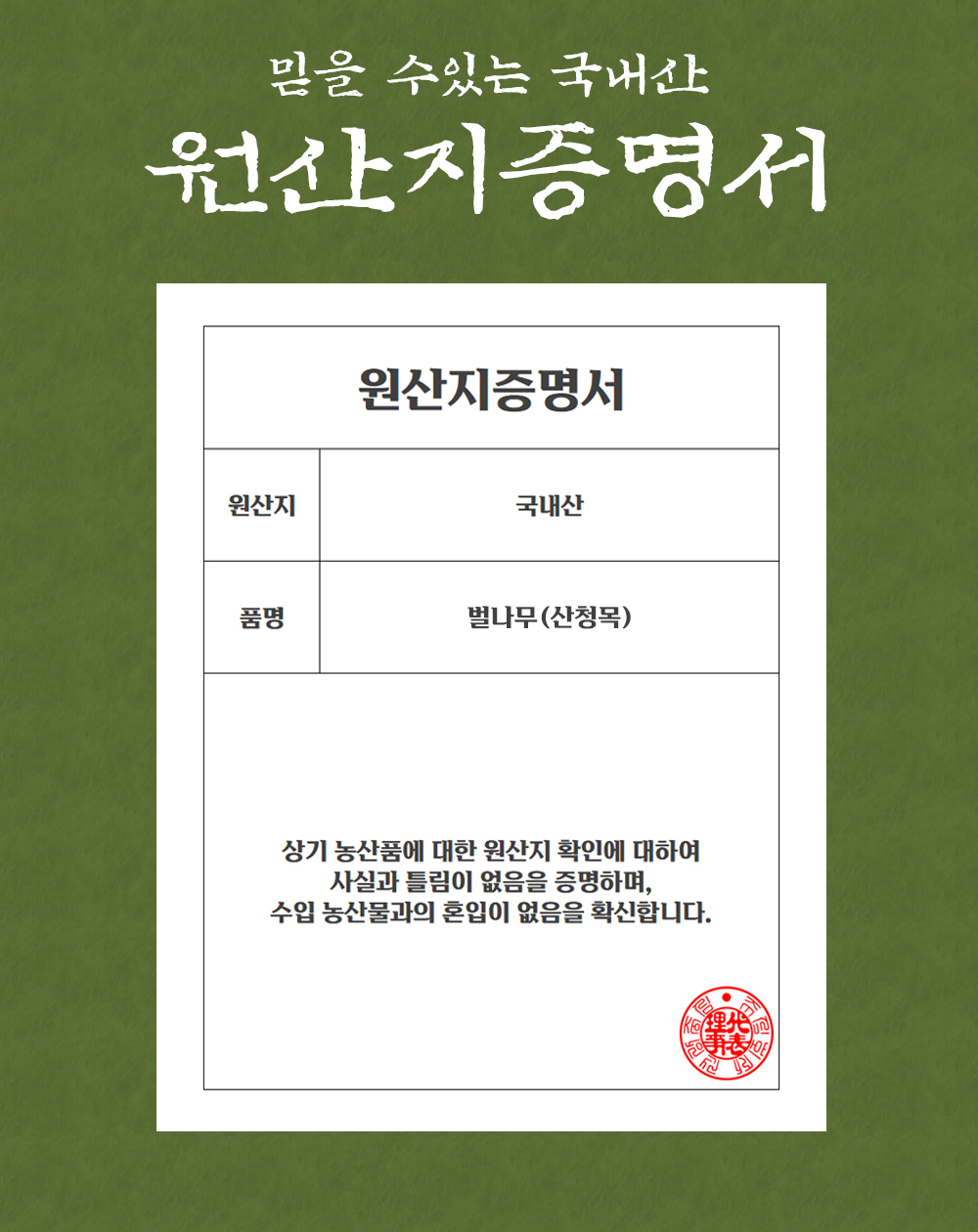 국산 벌나무 500g