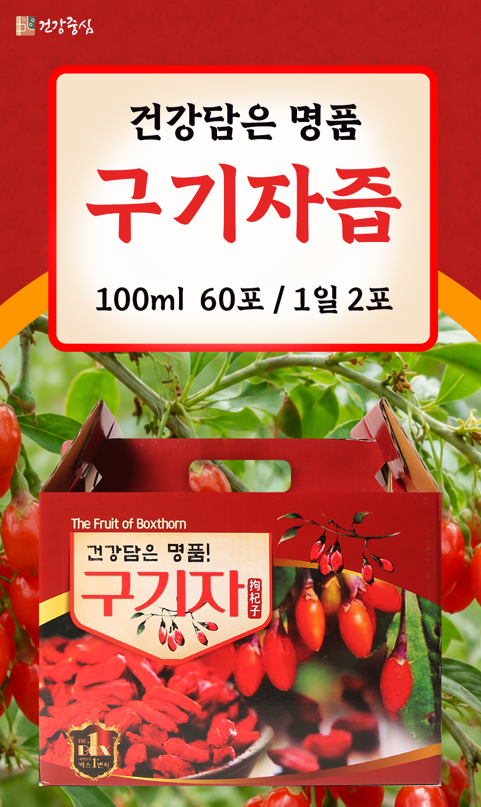 구기자즙 엑기스 진액 100ml 60포