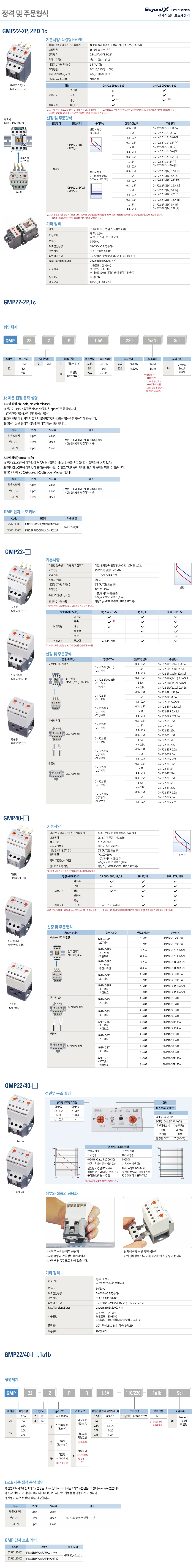 LS일렉트릭 GMP22-2P 1.5A 1a1b접점 전자식 모터보호 계전기