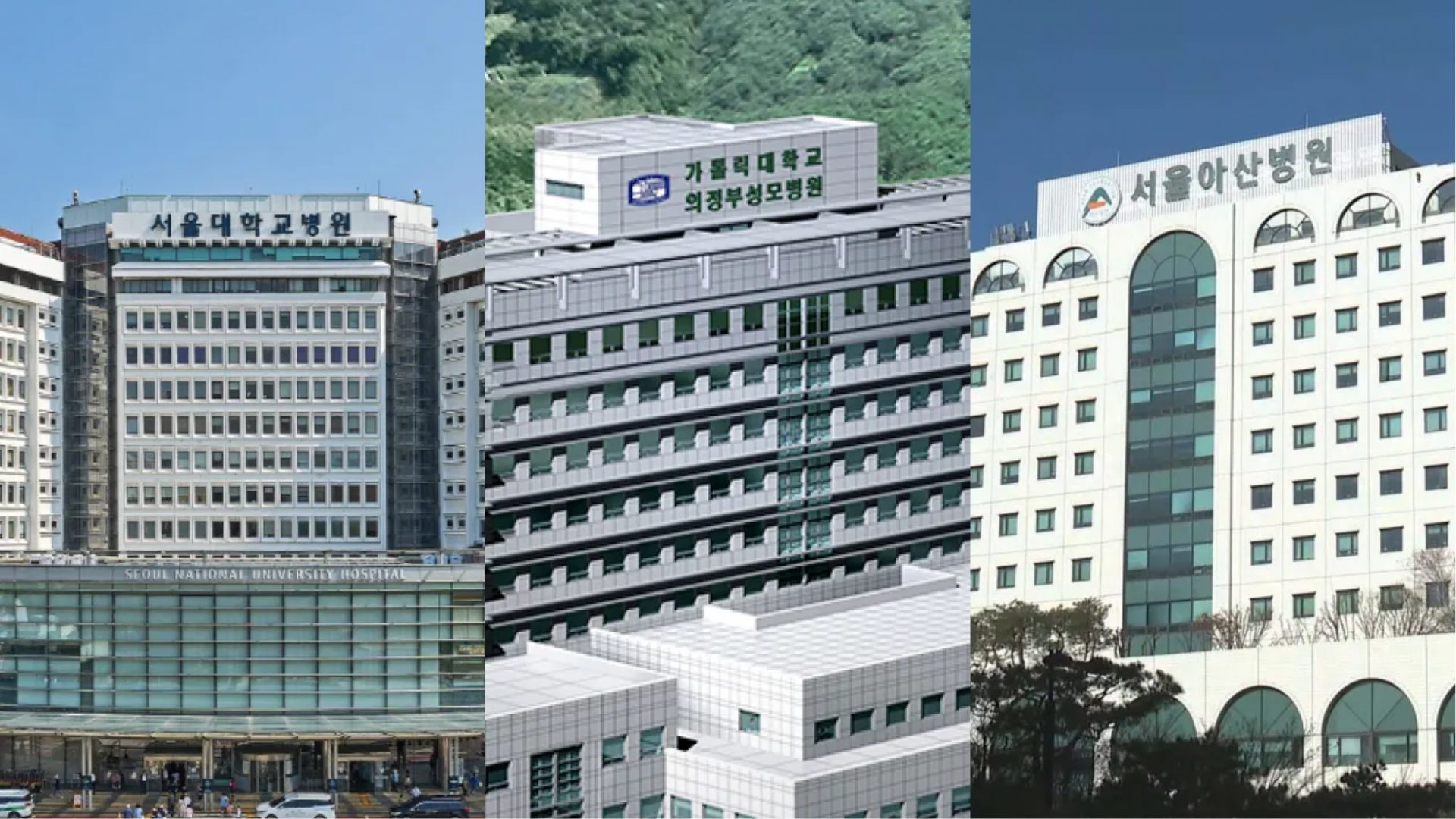 국내 의료 에이전틱 AI 도입의 중심인 서울대학교병원과 의정부성모병원 그리고 서울아산병원 전경 사진을 다루는 풀스택 인프라 기업 바로AI(BARO AI) 테크 블로그 자료입니다.