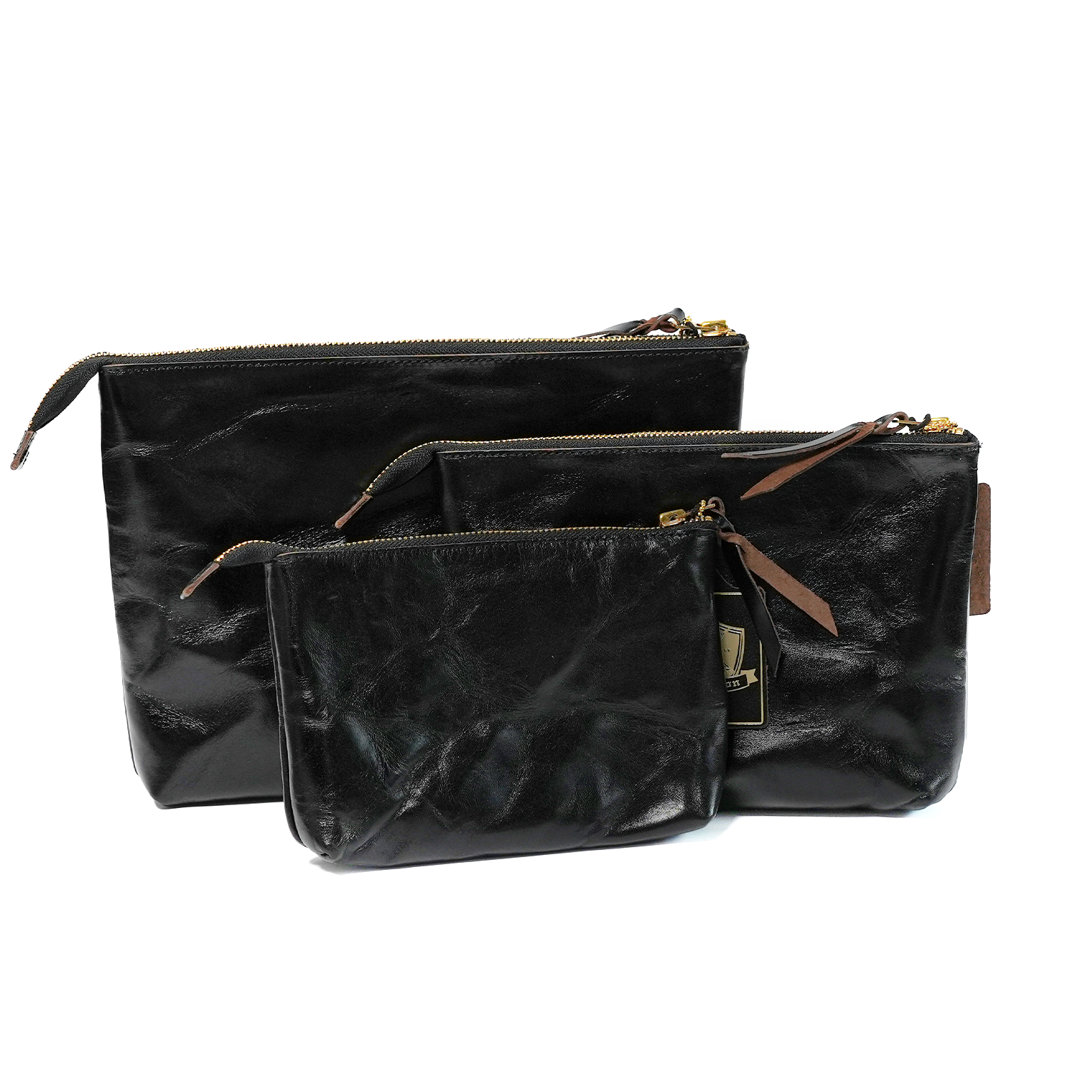 [ IPHSB-04 ] Horsehide Pouch / Small [Black]