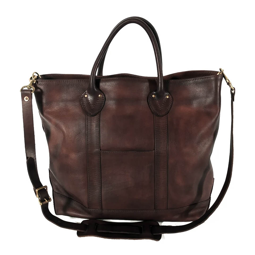 Leather Boat Tote Bag [Brown]