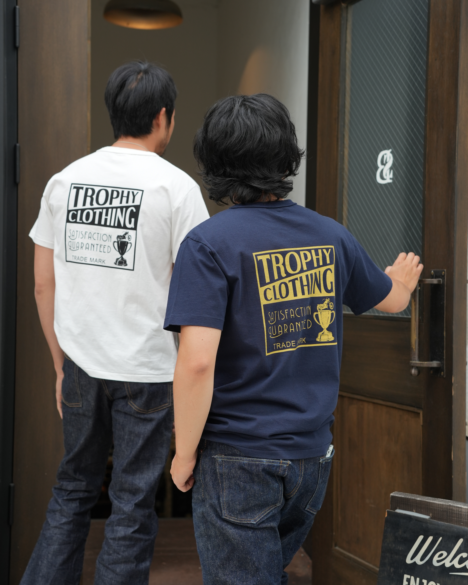 [ TR26SS-206 ] Box Logo Open End S/S Tee [Navy]