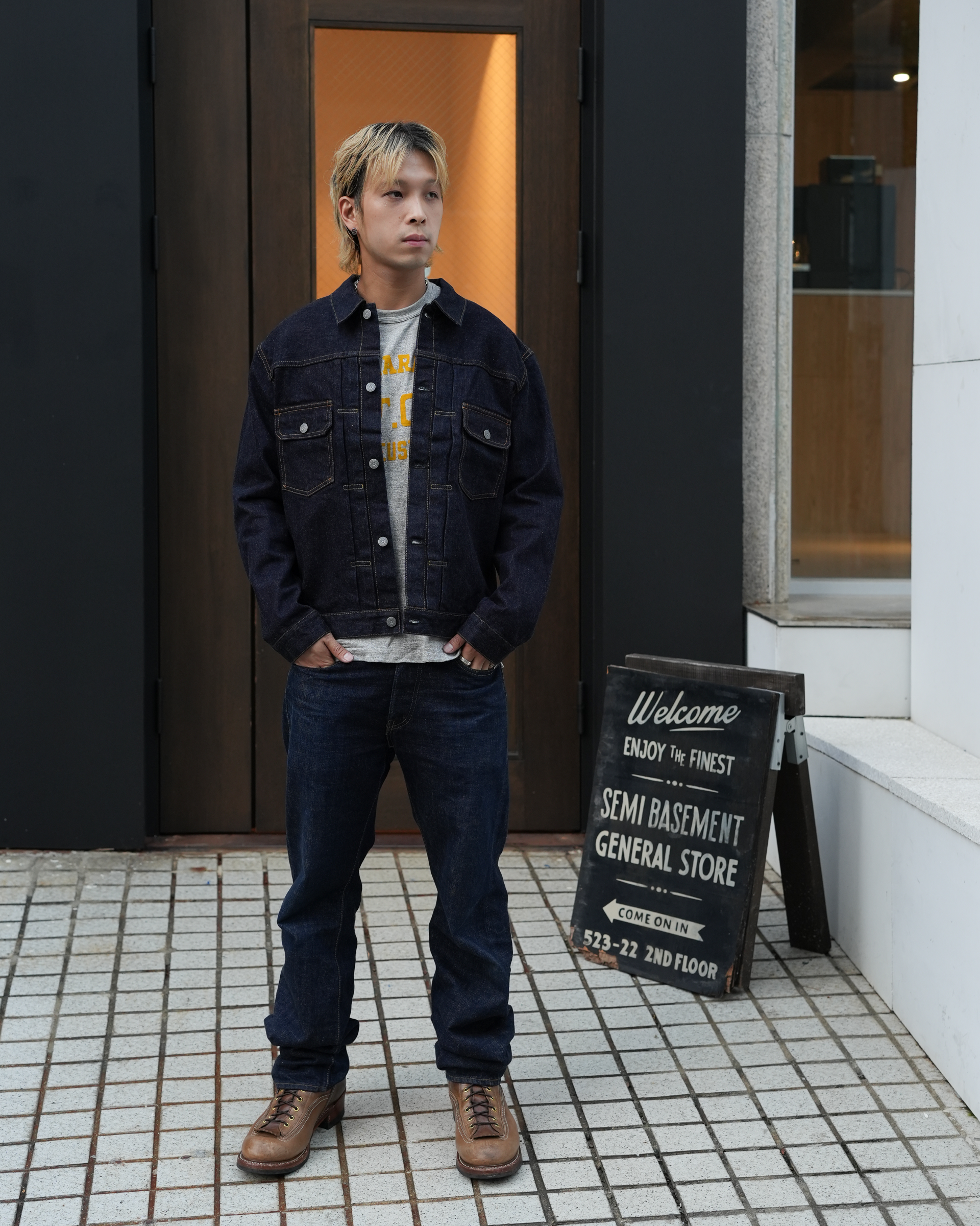 [ FN-OJ-D002 ] 14.5oz Denim Jacket 50s
