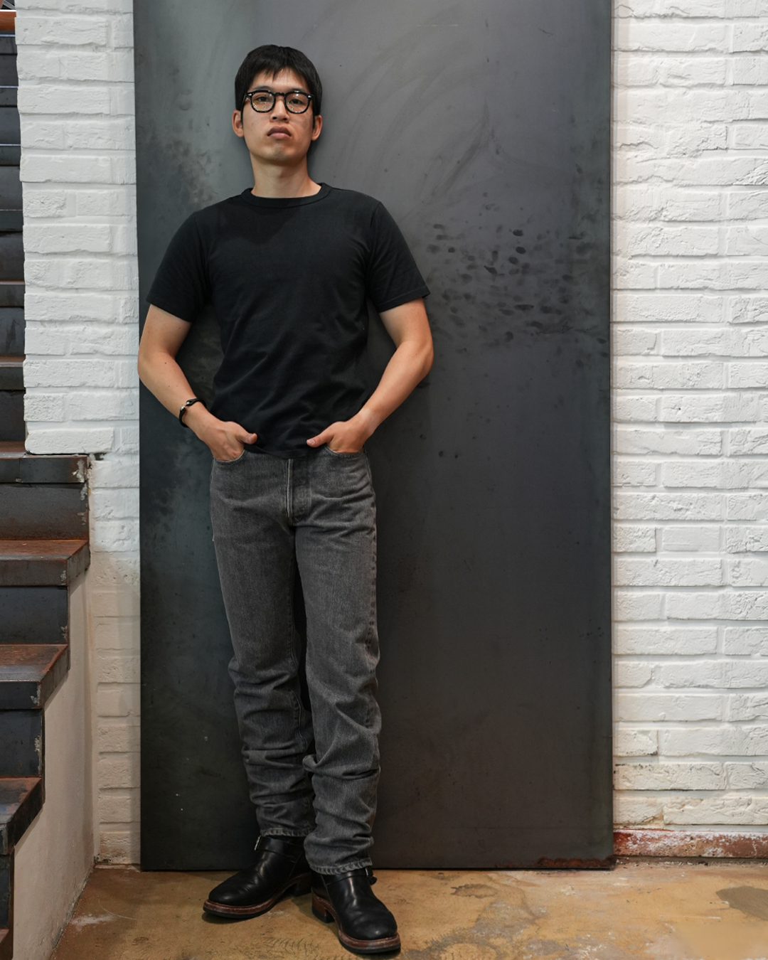 [ LK-003 ] Wabash Engineer Boots / Horween Leather CXL [Black]