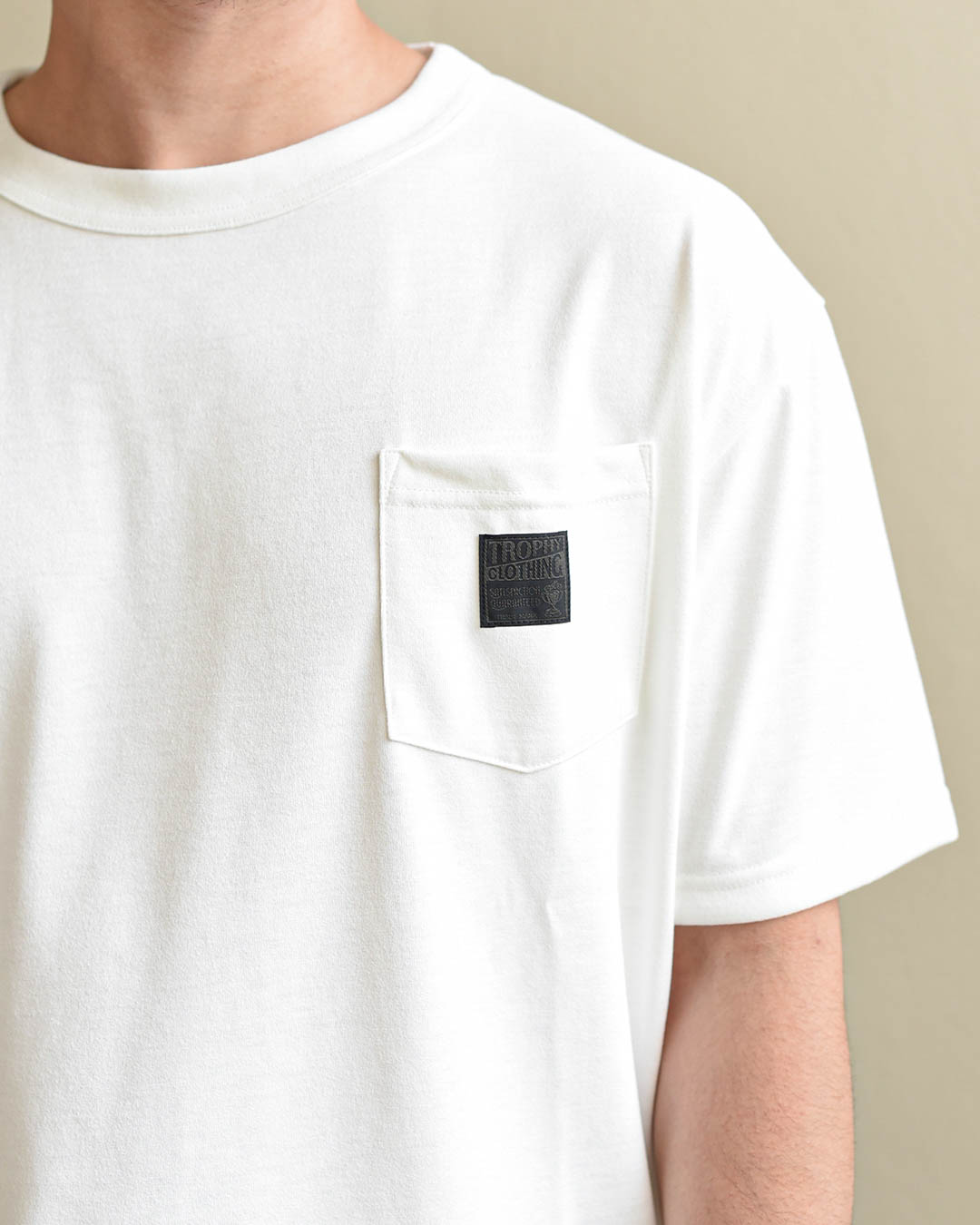 'MONOCHROME' Logo PC Pocket Tee [White] : Semi Basement General Store