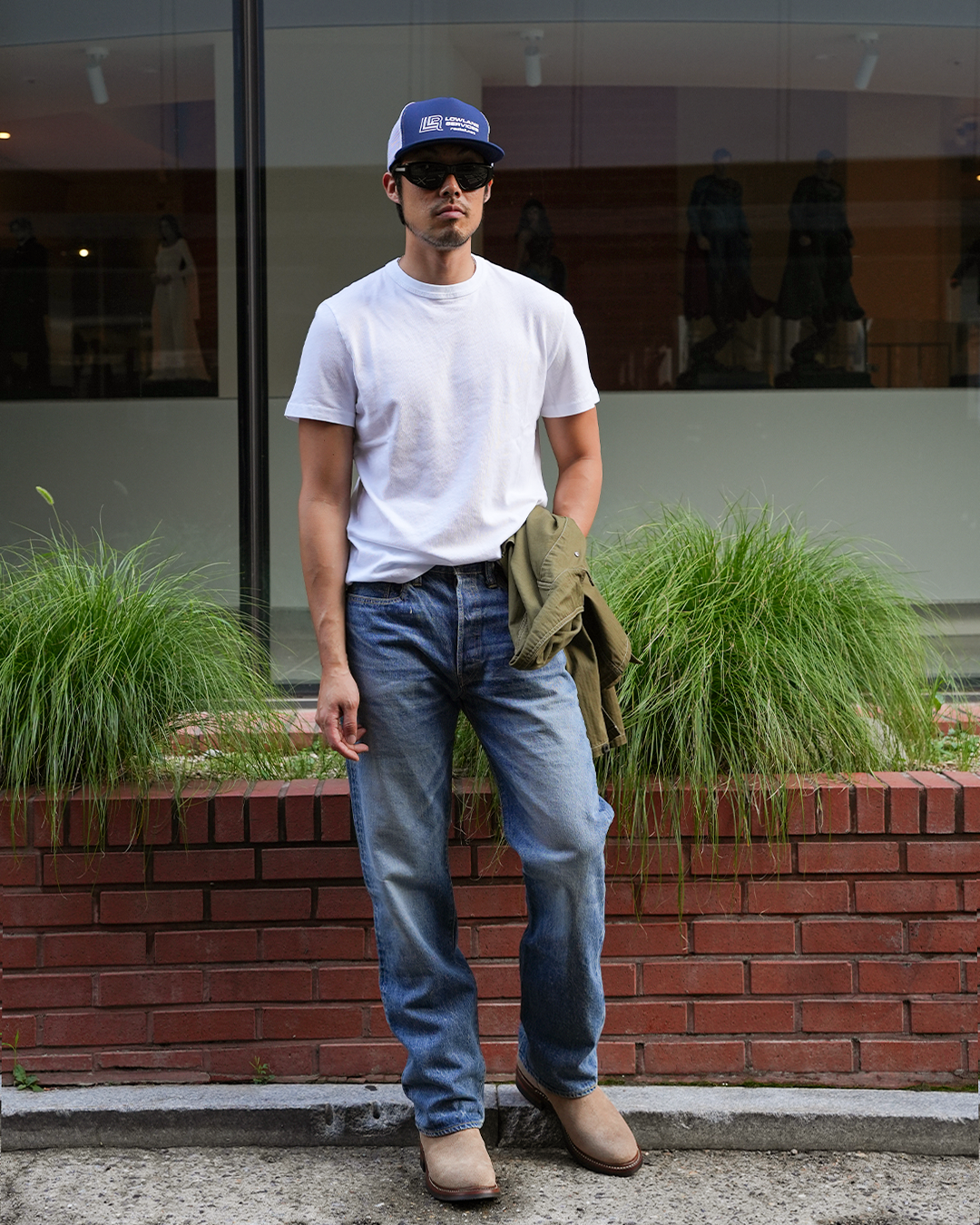 Lowlane Trucker Mesh Cap [Navy/White]