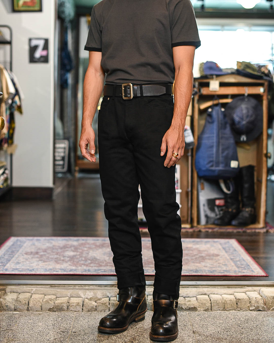 Black Denim Pants Mode Slim : Semi Basement General Store