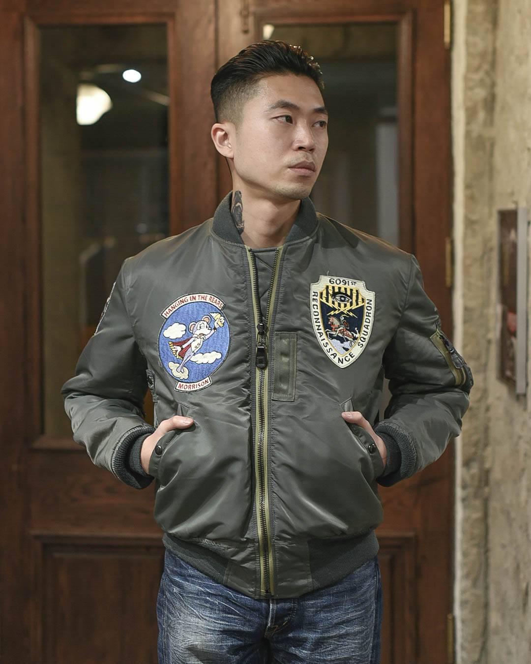 希少】ALPHA INDUSTRIES アルファ MA-1 1968年復刻フライトジャケット