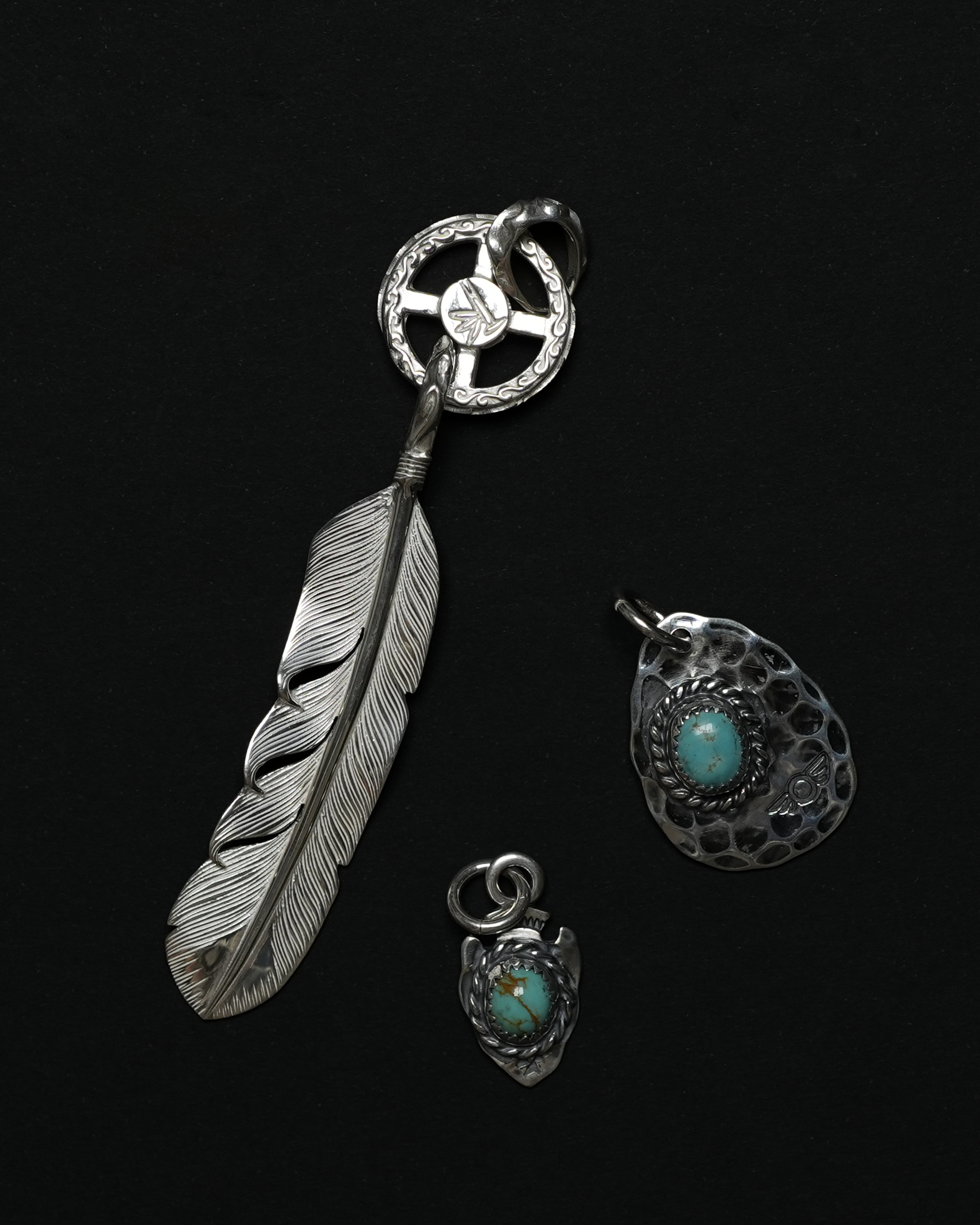 [ FN-JP-216T ] Pendant Top - Arrowhead with Turquoise