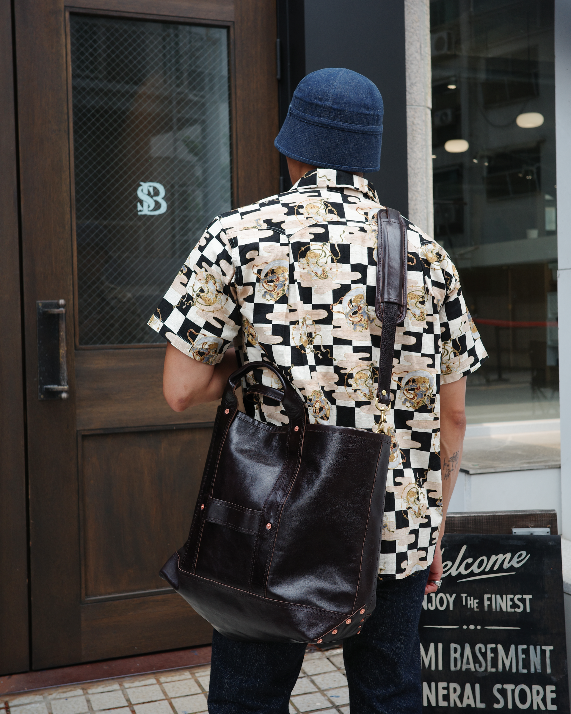 [ IPHSB-19 ] Horsehide Coal Bag / Large Size [Brown]