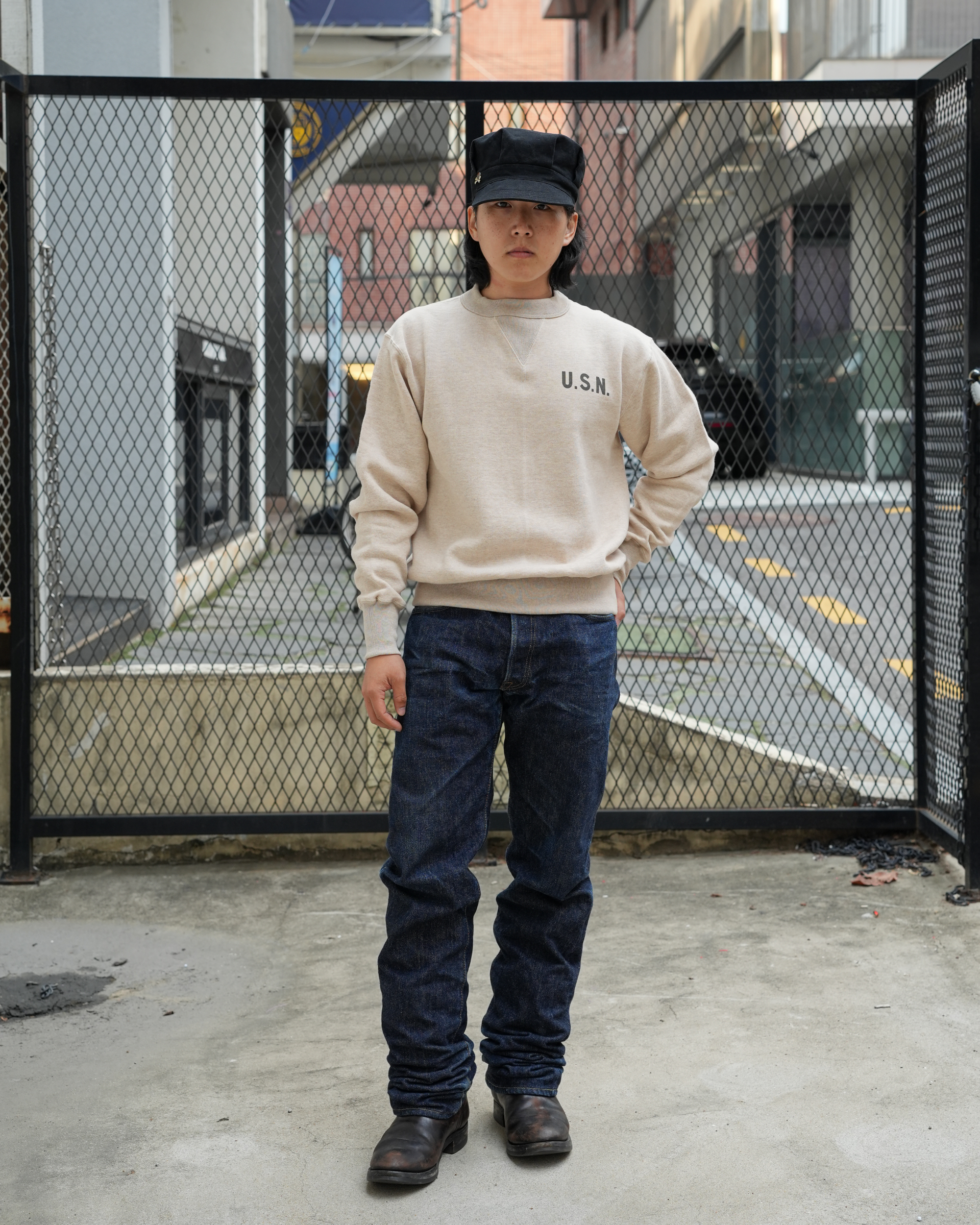 [ Lot.26901P ] Print Set In Sleeve 'U.S.N' [Mix Beige]