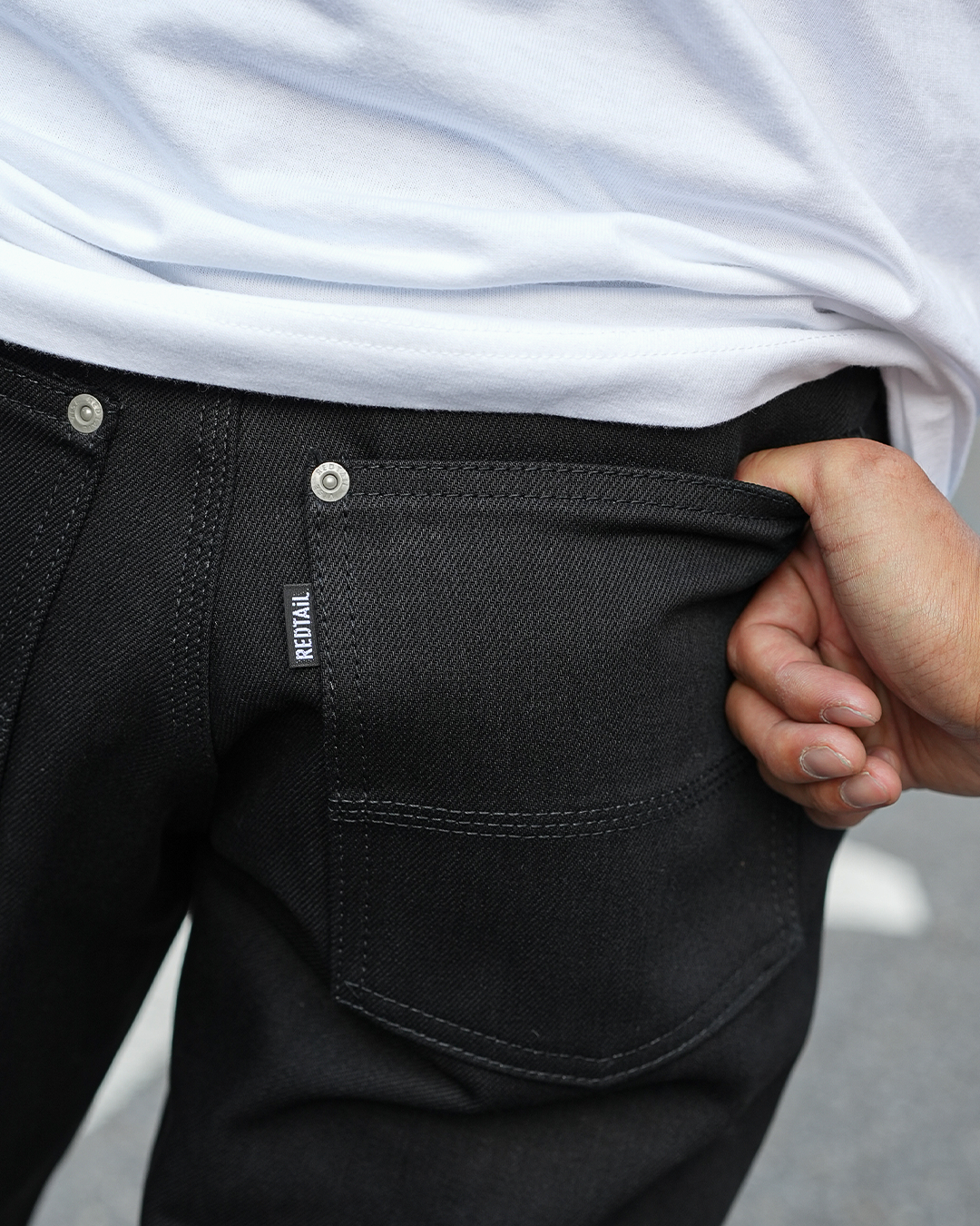 [ RKK-26LA ] 26_LA 5 Pocket Denim Pants [Black]