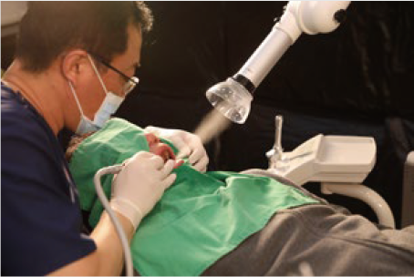Application of Free-100 mini Dental Extraoral Suction System