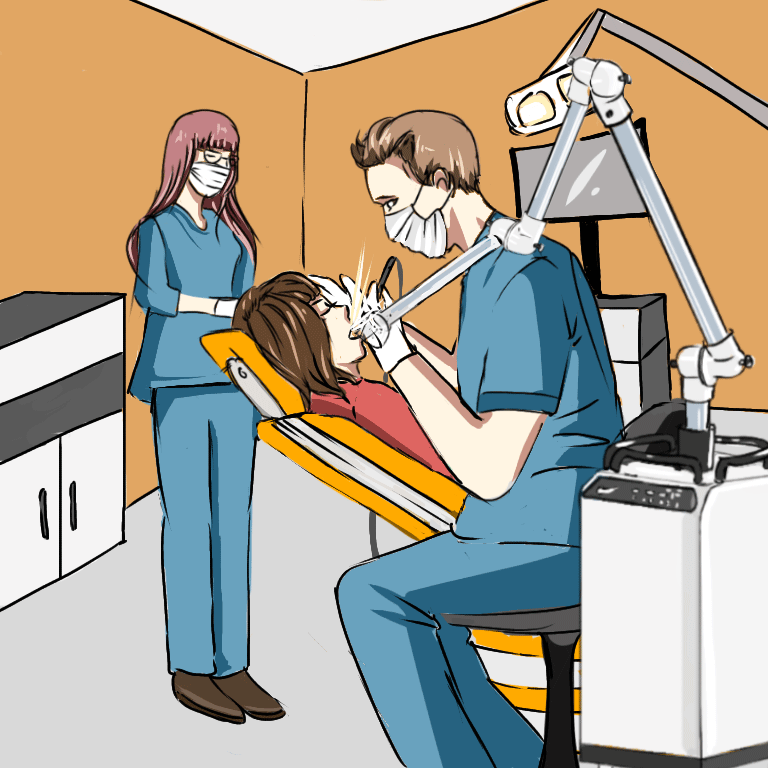 dust collector in a dental clinic