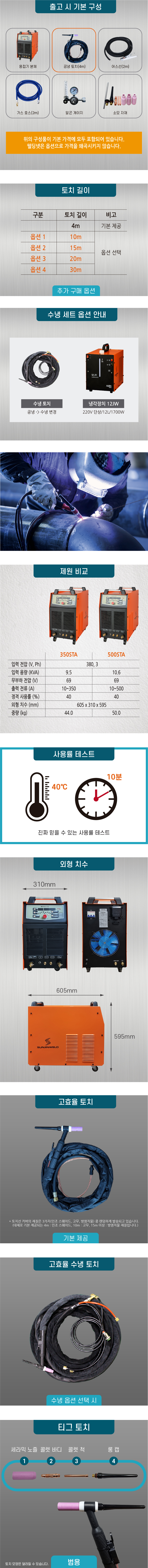 디지털 고전압 아크 스타트 방식 AC/DC TIGㆍ티그ㆍ알곤 용접기 500STA-HV