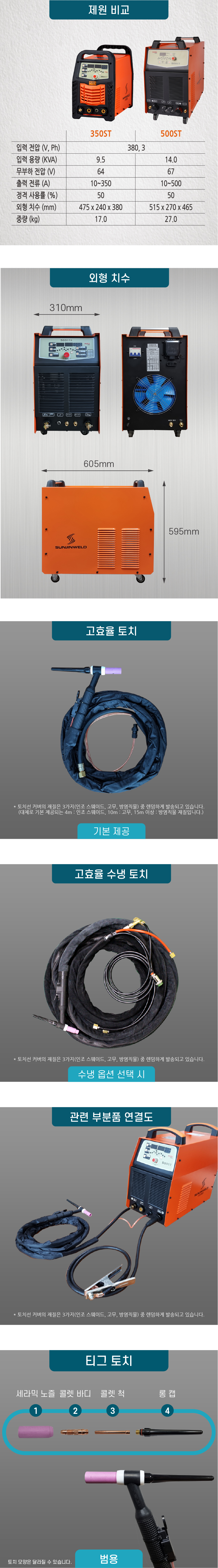 디지털 고전압 아크 스타트 방식 DC TIGㆍ티그ㆍ알곤 용접기 500ST-HV