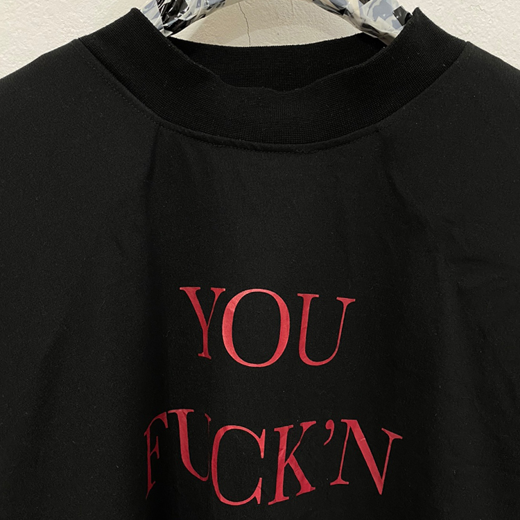 Vetements 'You Fuck'n Asshole' Football Shoulder T-Shirt