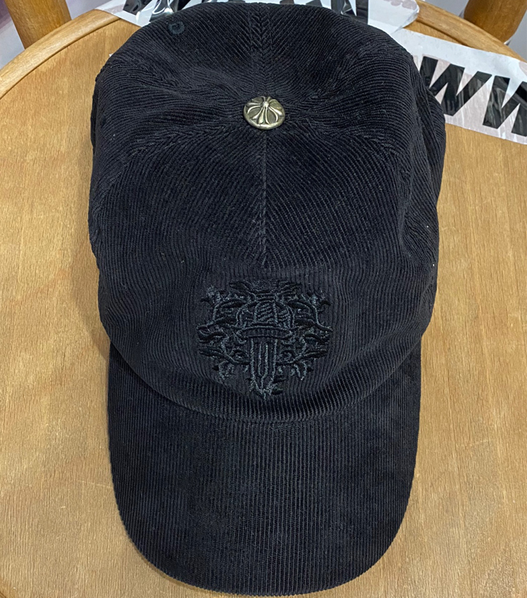 CHROME HEARTS CORDUROY DAGGER LOGO HAT – OBTAIND