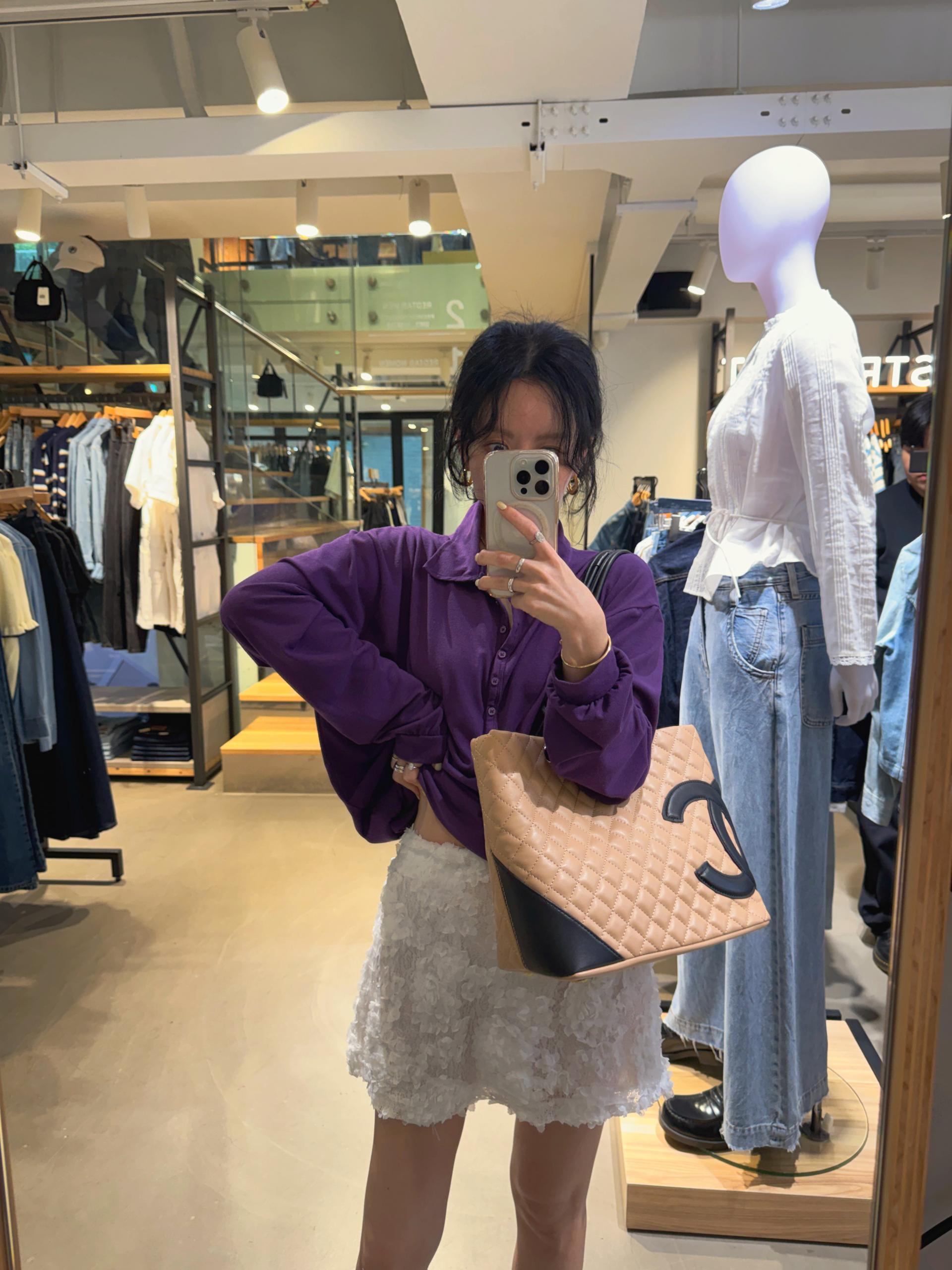 버튼 루즈 무지넥