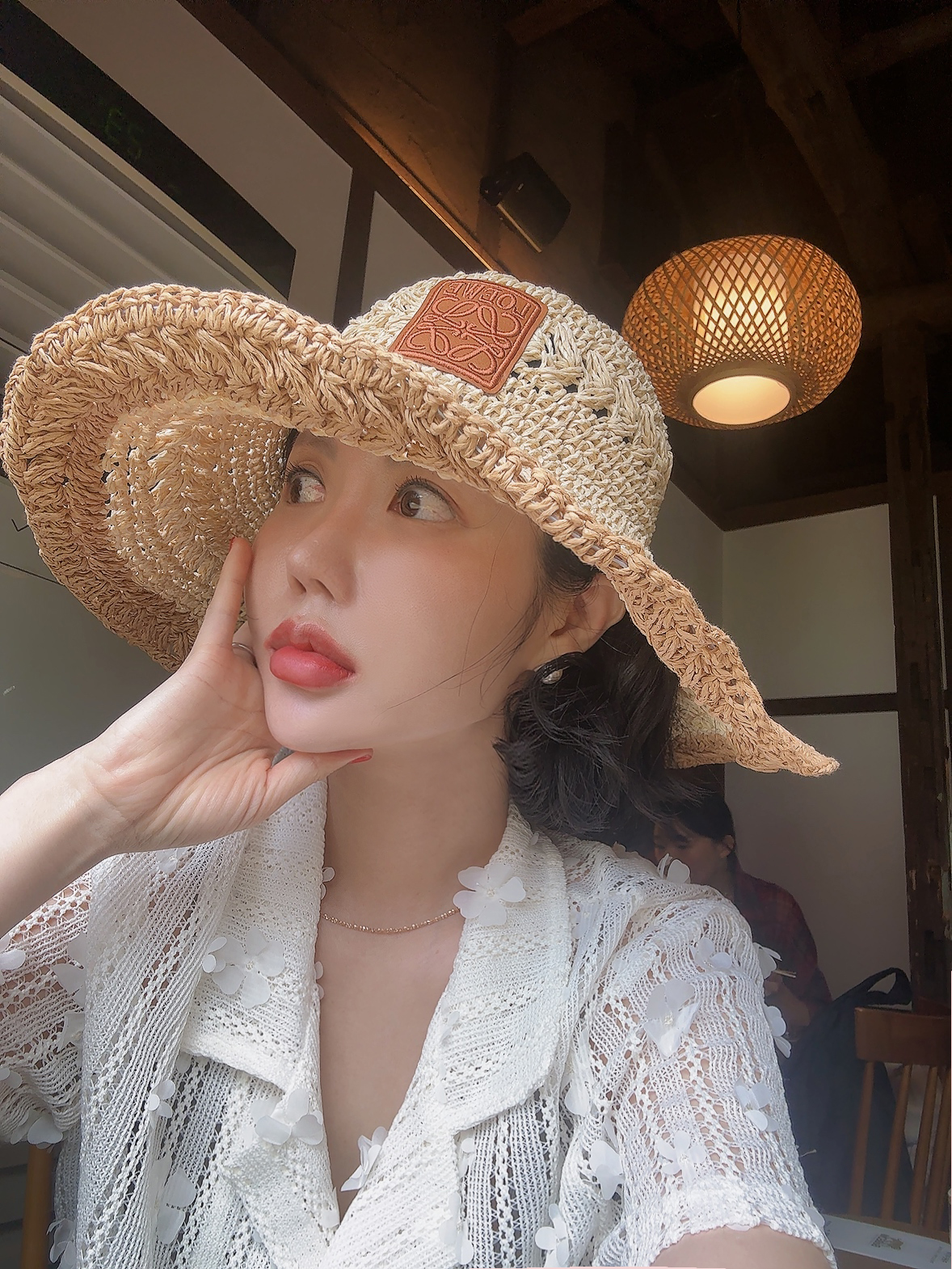LO 라피아 버킷햇