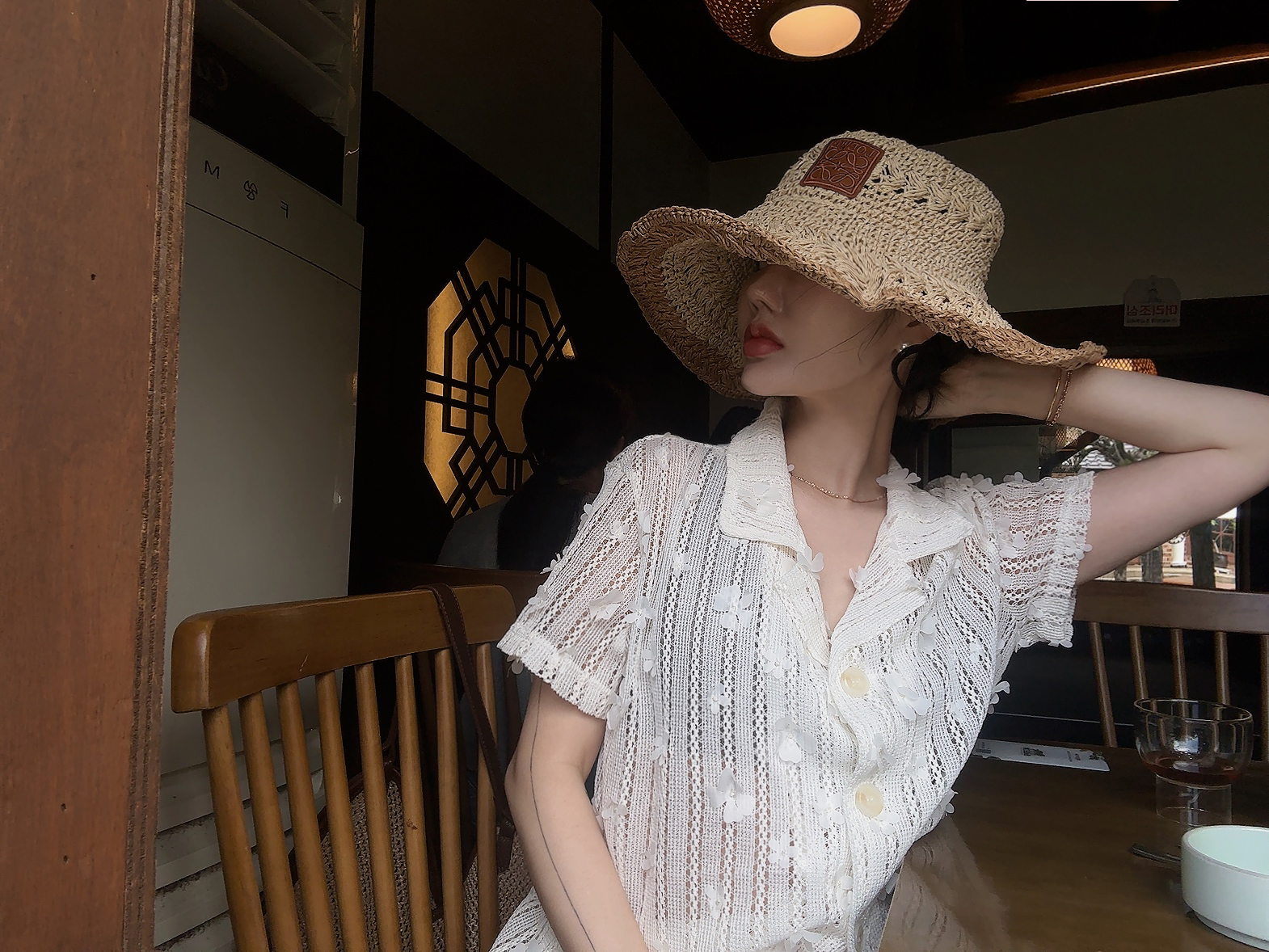 LO 라피아 버킷햇