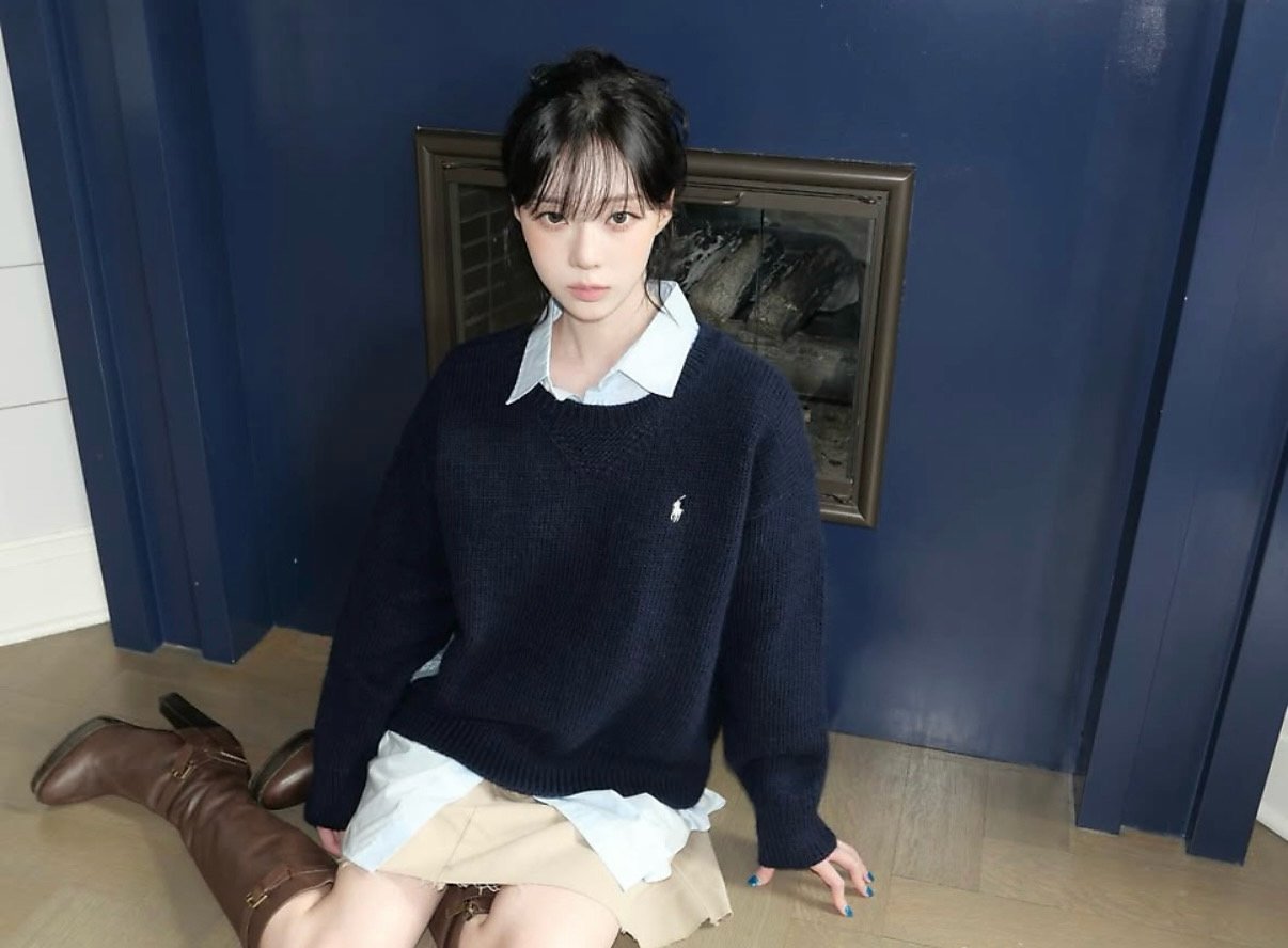 폴 빅패치 니트