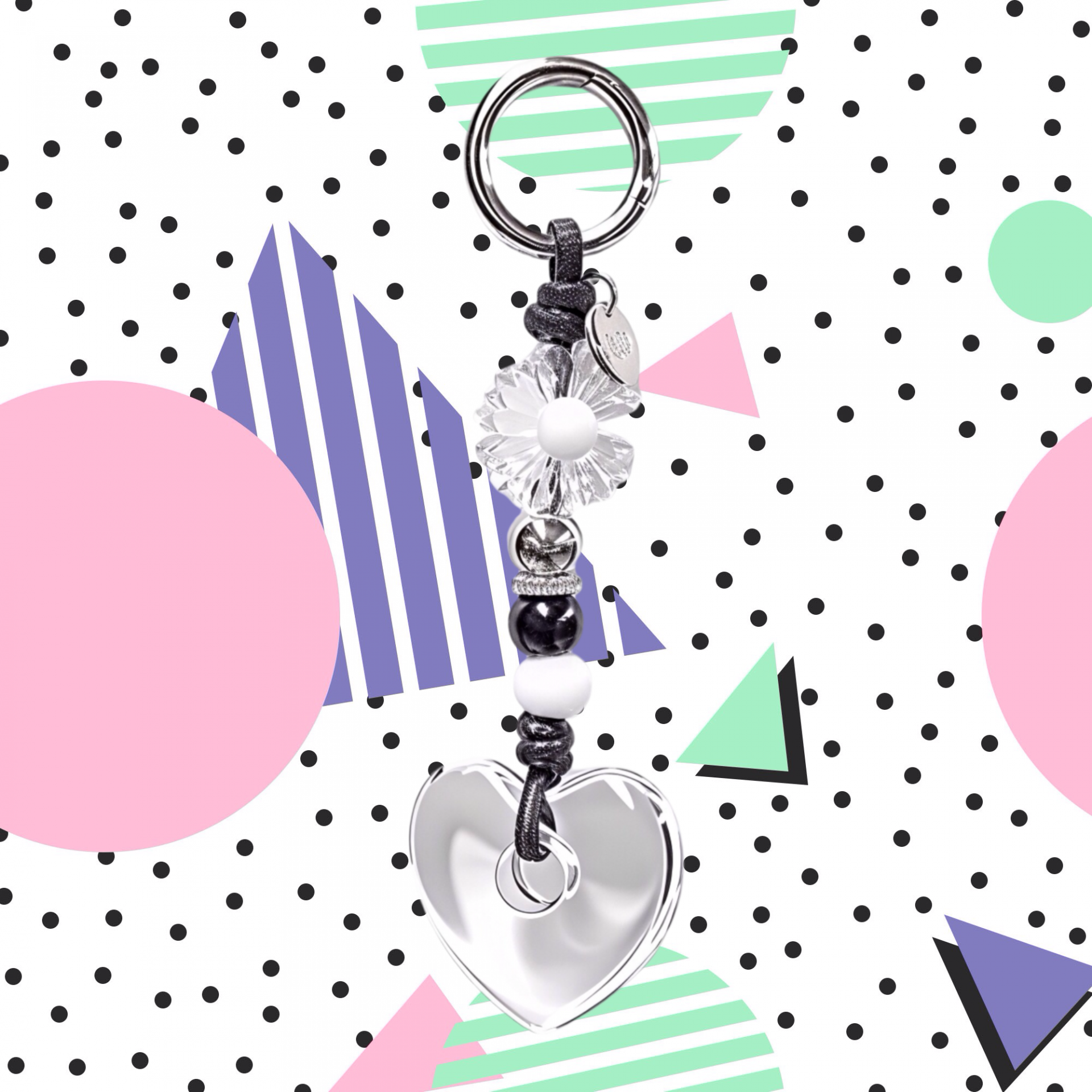 Verry Love Keyring - White