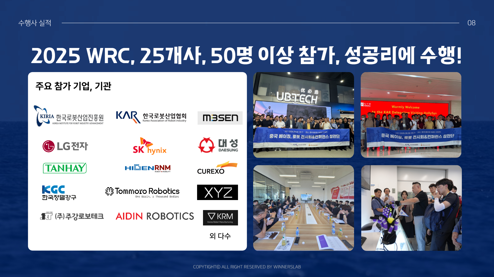 2026 WRC 베이징 전시회 참관 + 중국 로봇 기업 방문 (2박 3일)