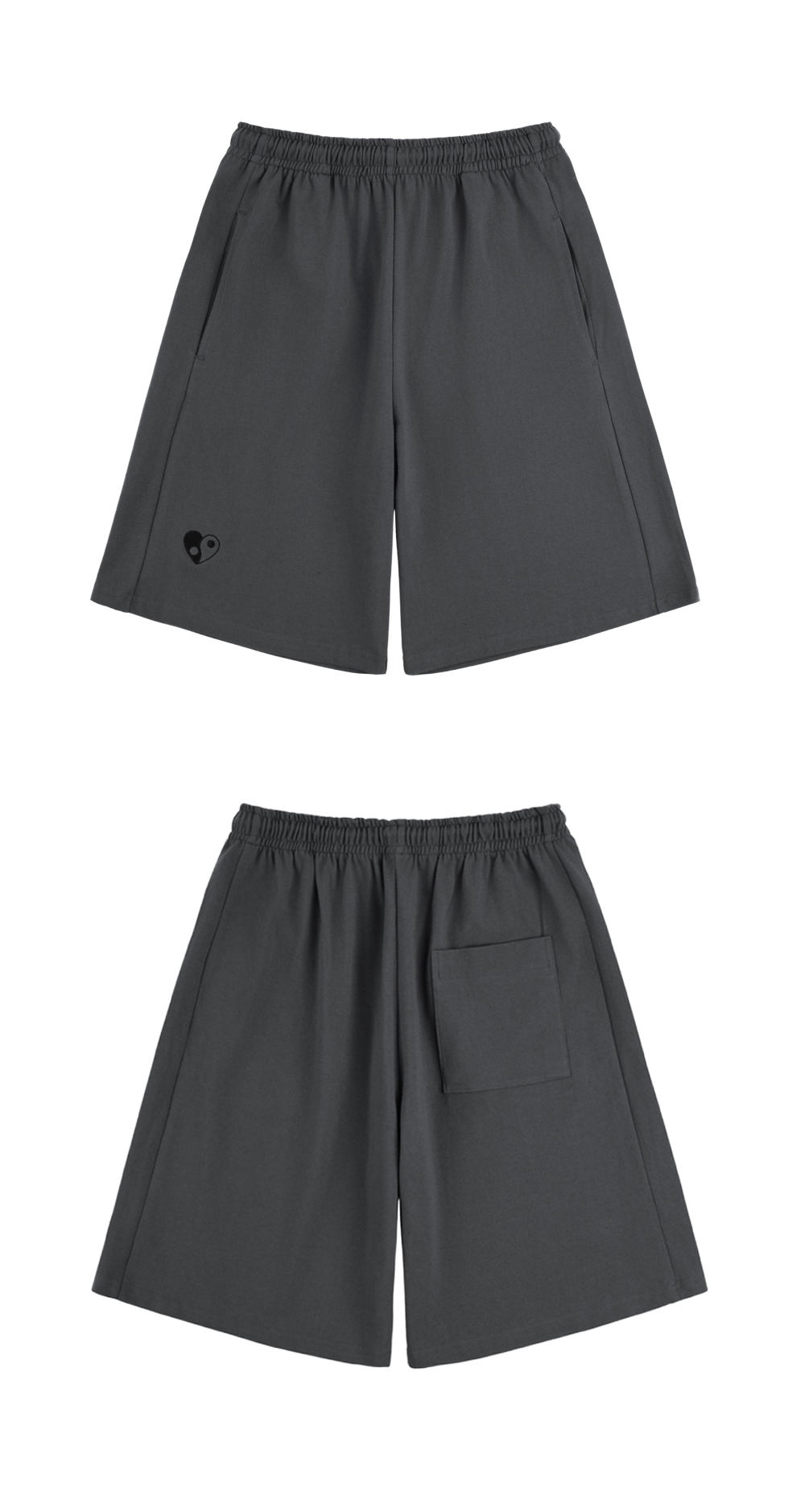 EASY JERSEY BERMUDA SHORTS IN BLACK SESAME