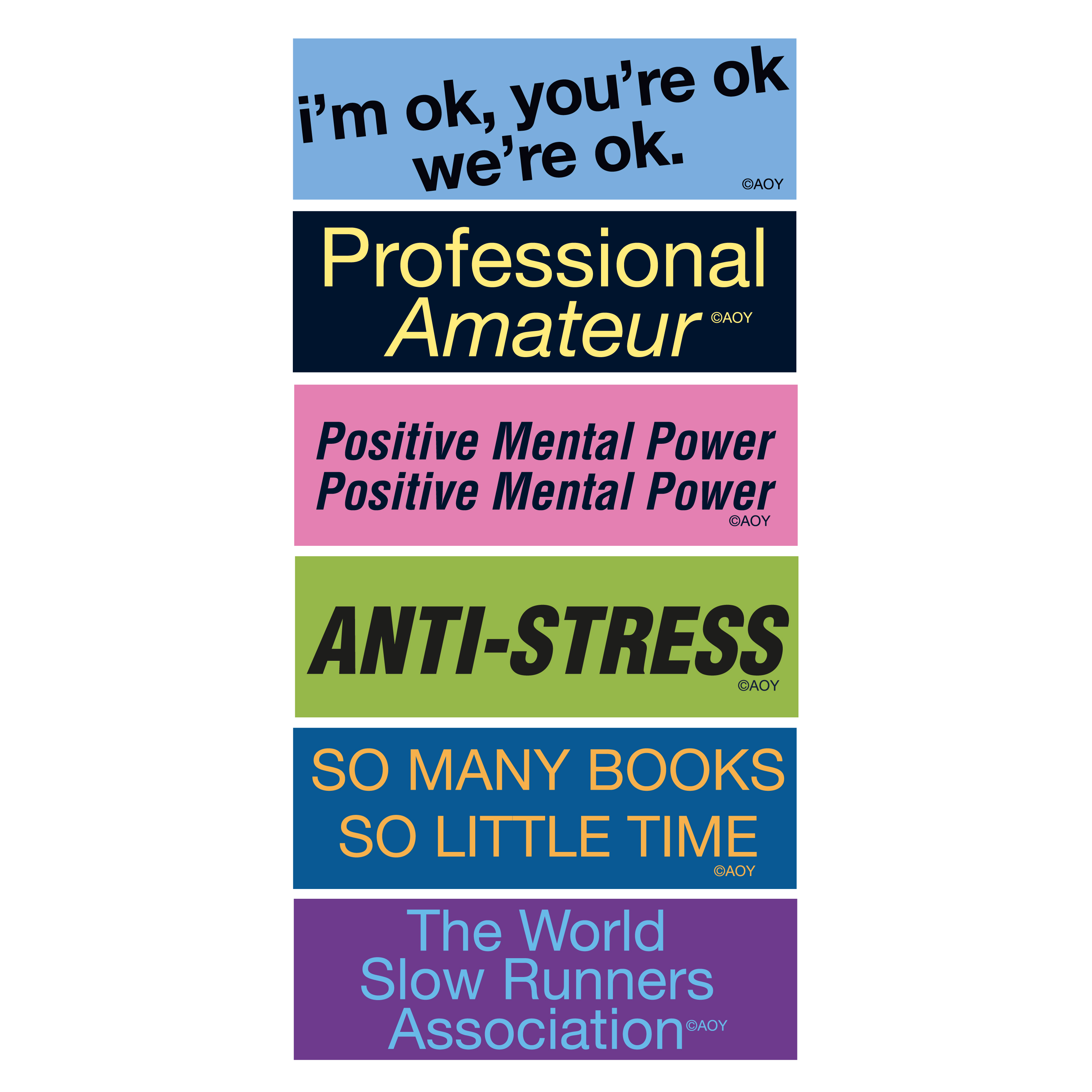 AOY TEXT STICKER PACK (6DESIGNS)