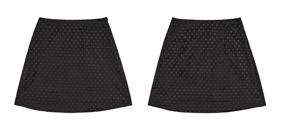 CAMILLE SKIRT IN POLKA DOT JACQUARD