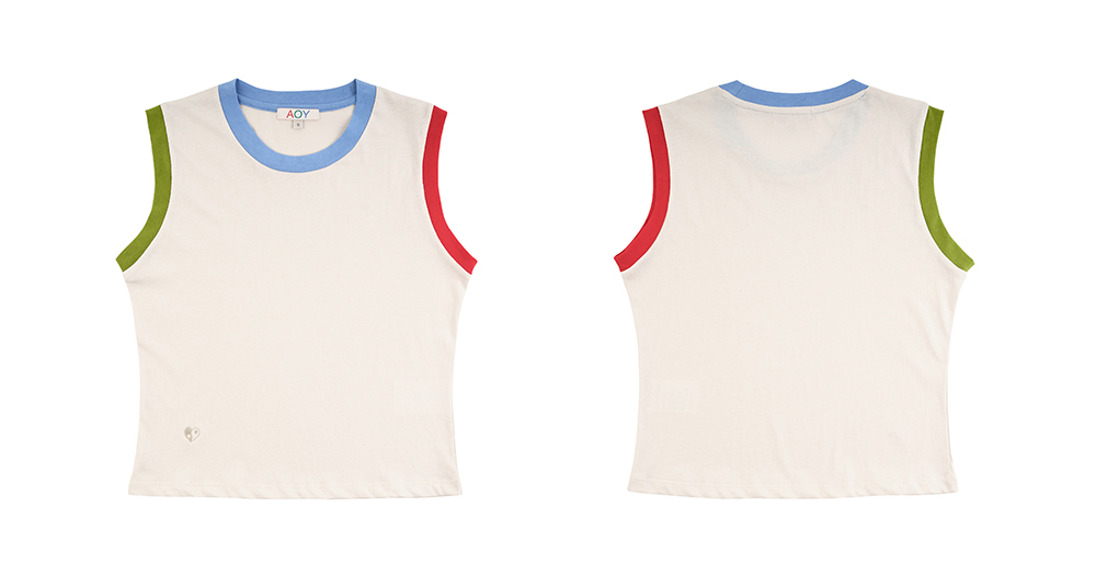 PRISM TANK TOP IN CREAM