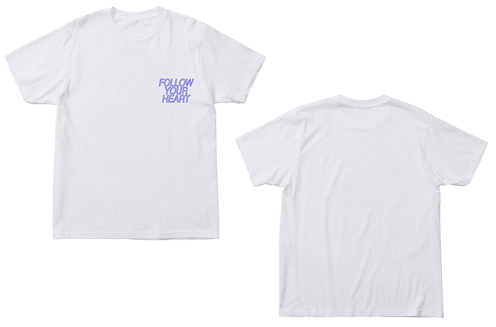 FOLLOW YOUR HEART SHORT SLEEVE TEE IN WHITE