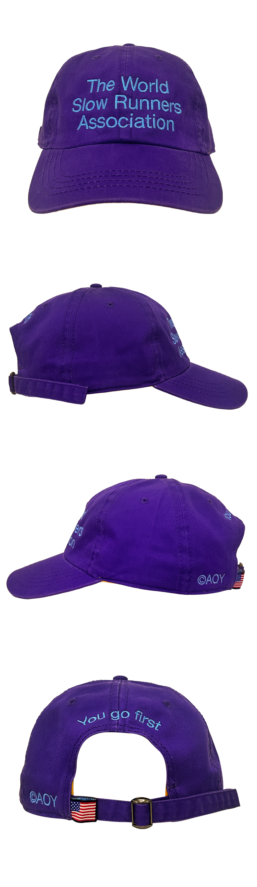 THE WORLD SLOW RUNNERS ASSOCIATION CAP IN GRAPE