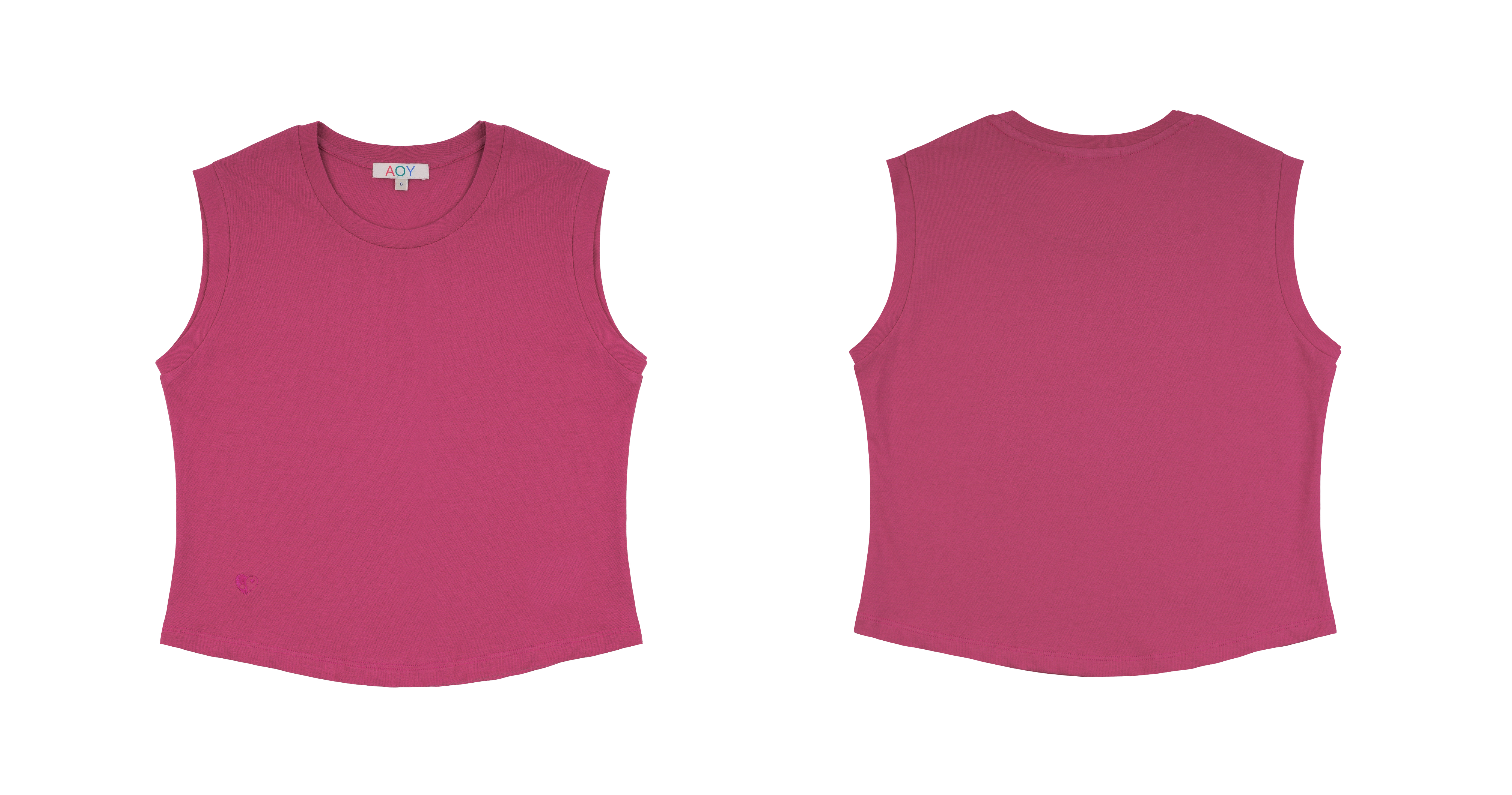 SANDIE SLEEVELESS T. IN RASPBERRY
