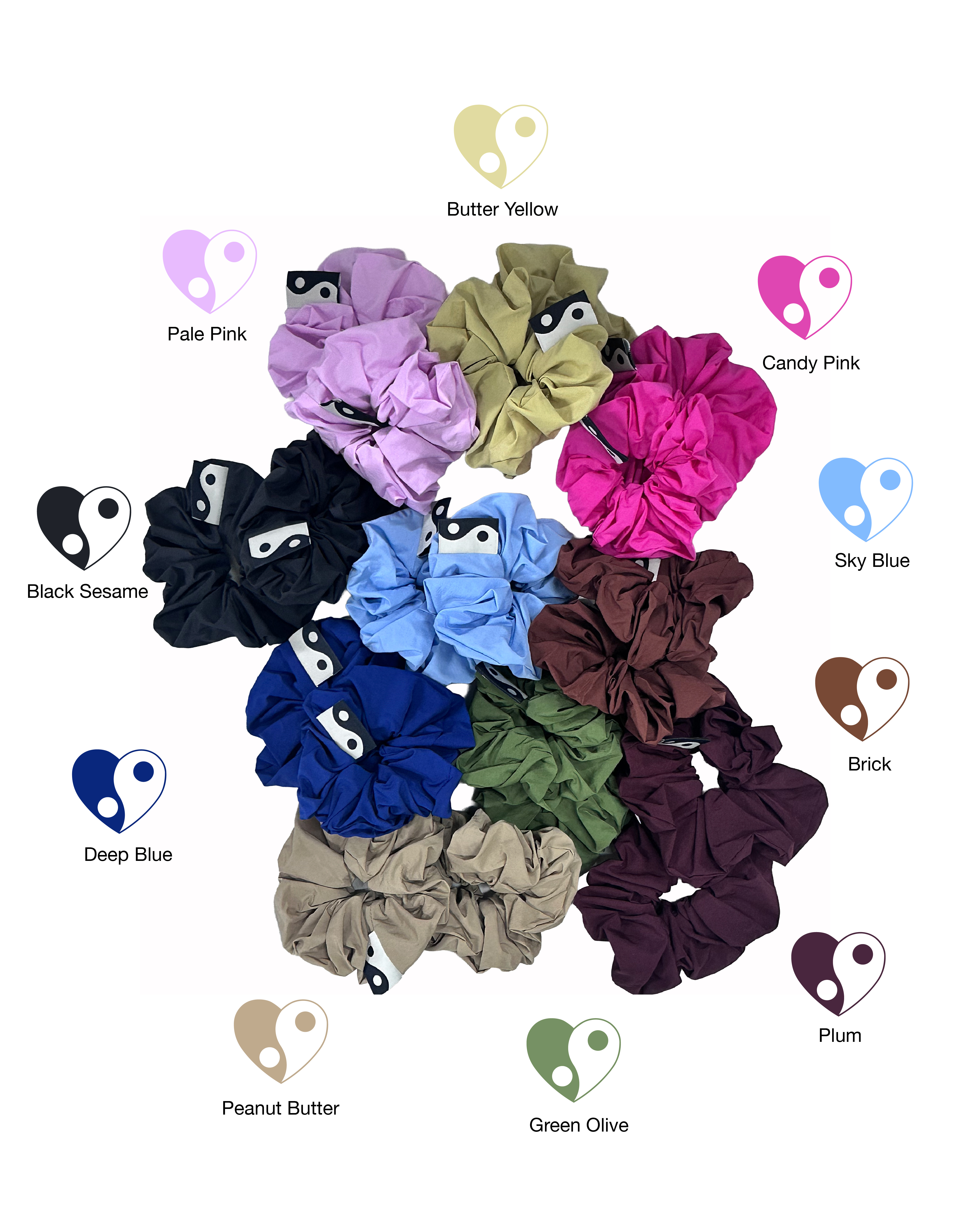 NANA YIN-YANG SCRUNCHIE IN PALE PINK