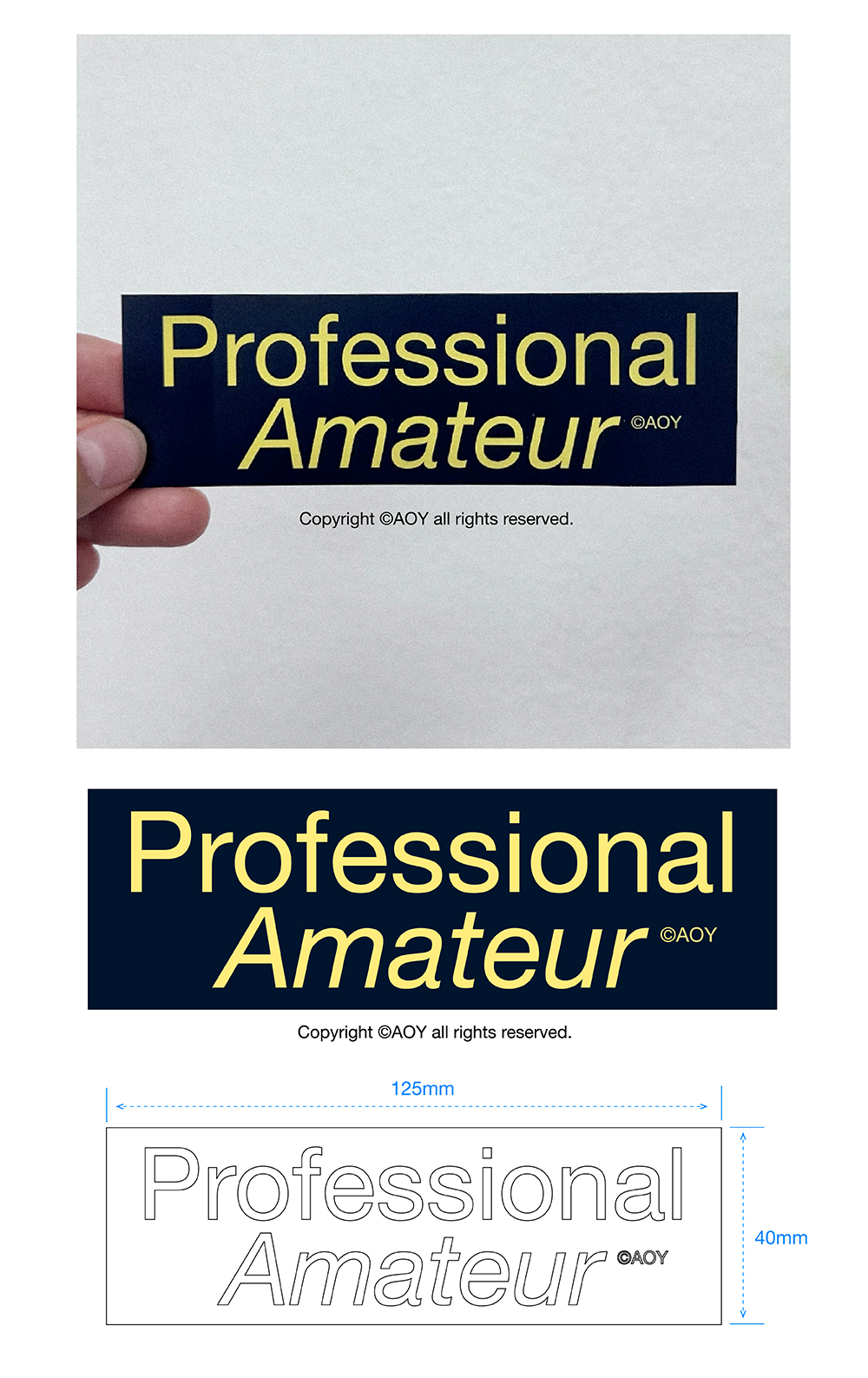 AOY TEXT STICKER PACK (6DESIGNS)