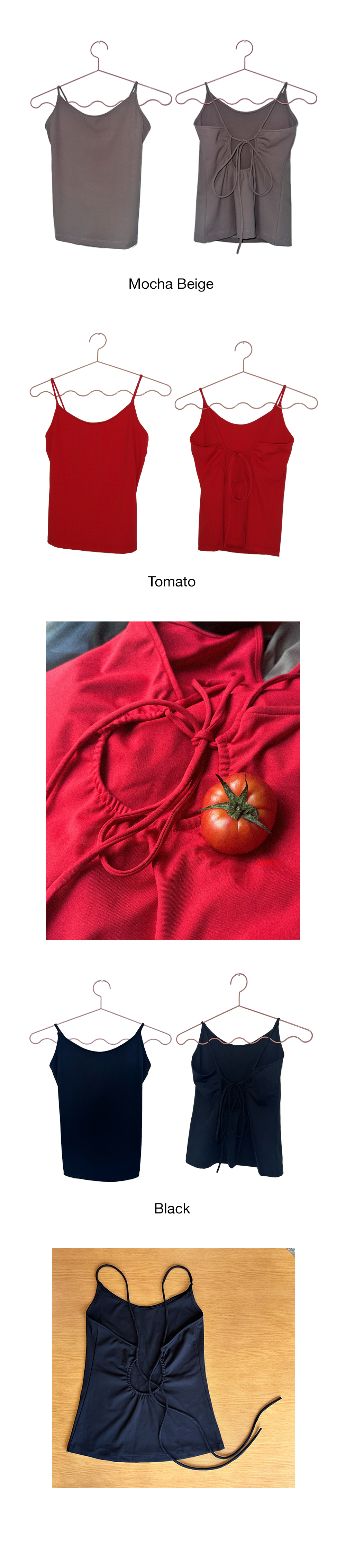 STRING SLEEVELESS TOP 3 COLORS