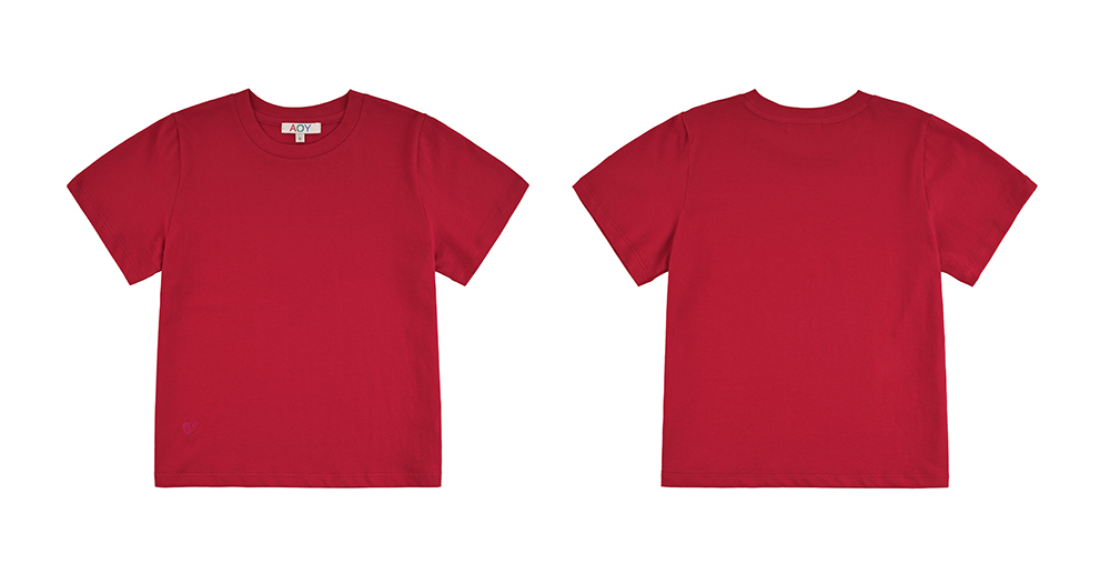 CASEY SHORT SLEEVE SLIM T. IN TOMATO