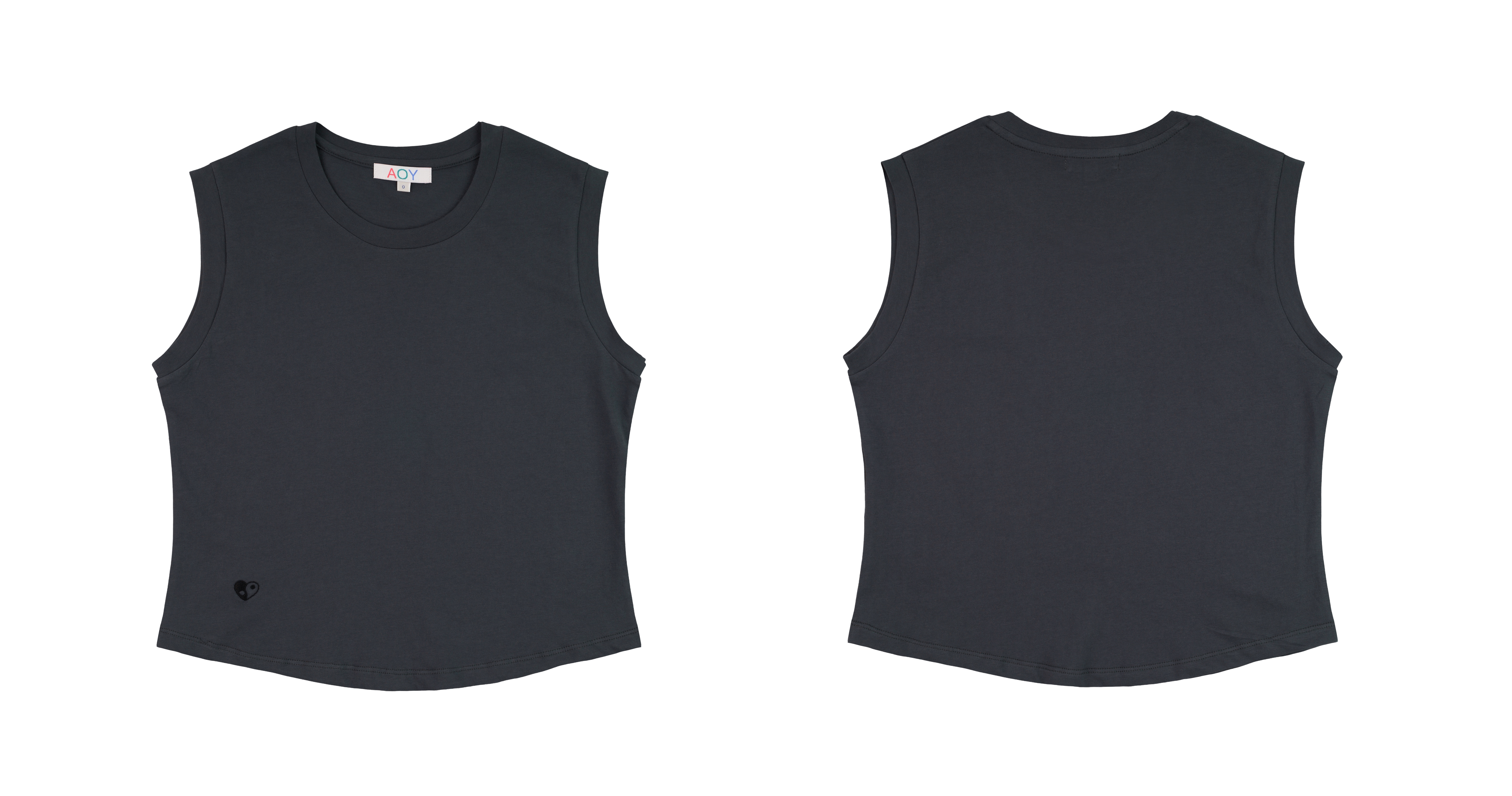 SANDIE SLEEVELESS T. IN BLACK SESAME