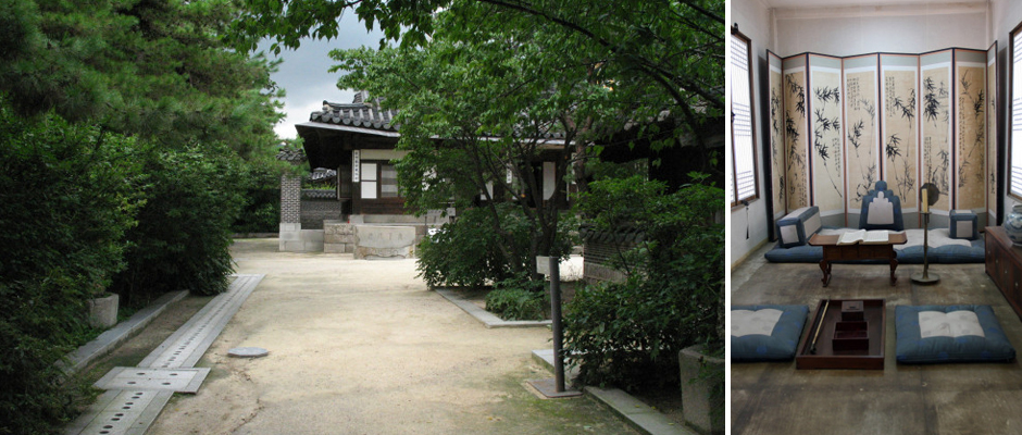 Fundo A Câmara Do Rei Na Corte Real De Seul Na Colina De Hanseong
