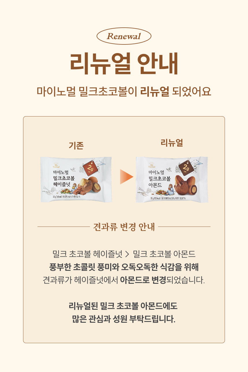 마이노멀 저당 민트초코볼 아몬드 5봉입